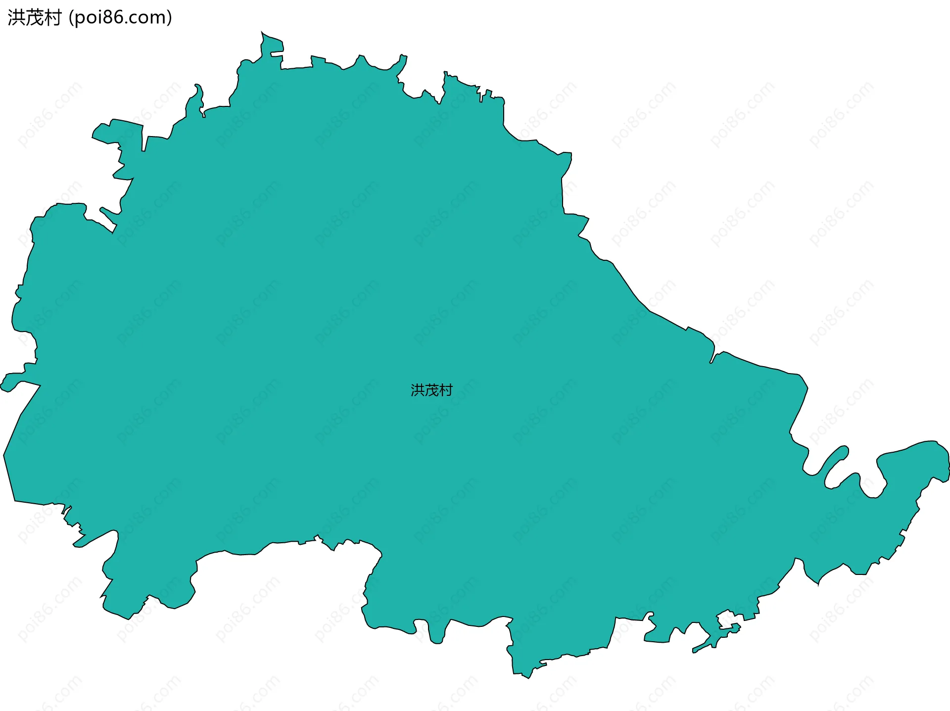洪茂村边界地图