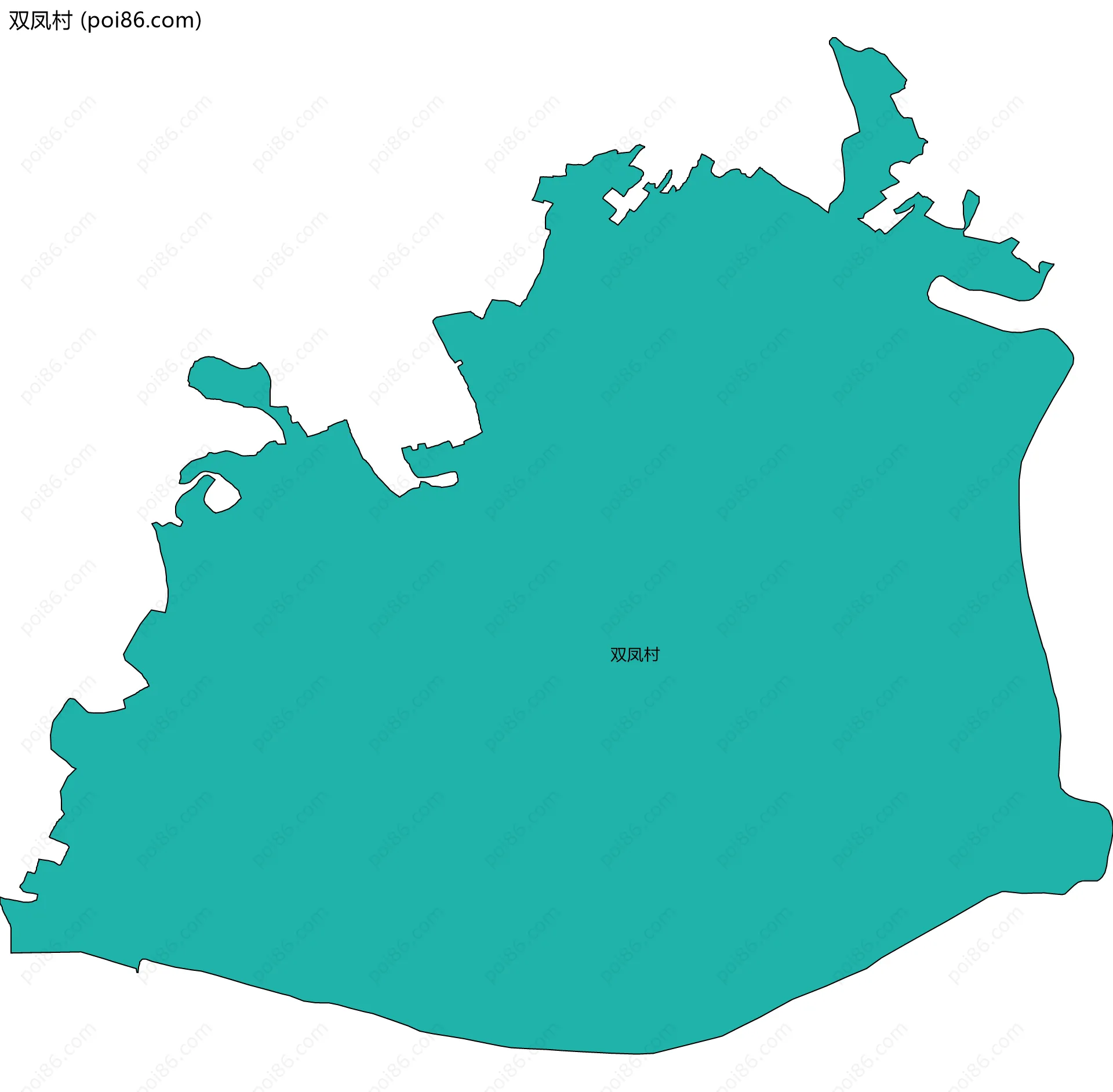双凤村边界地图