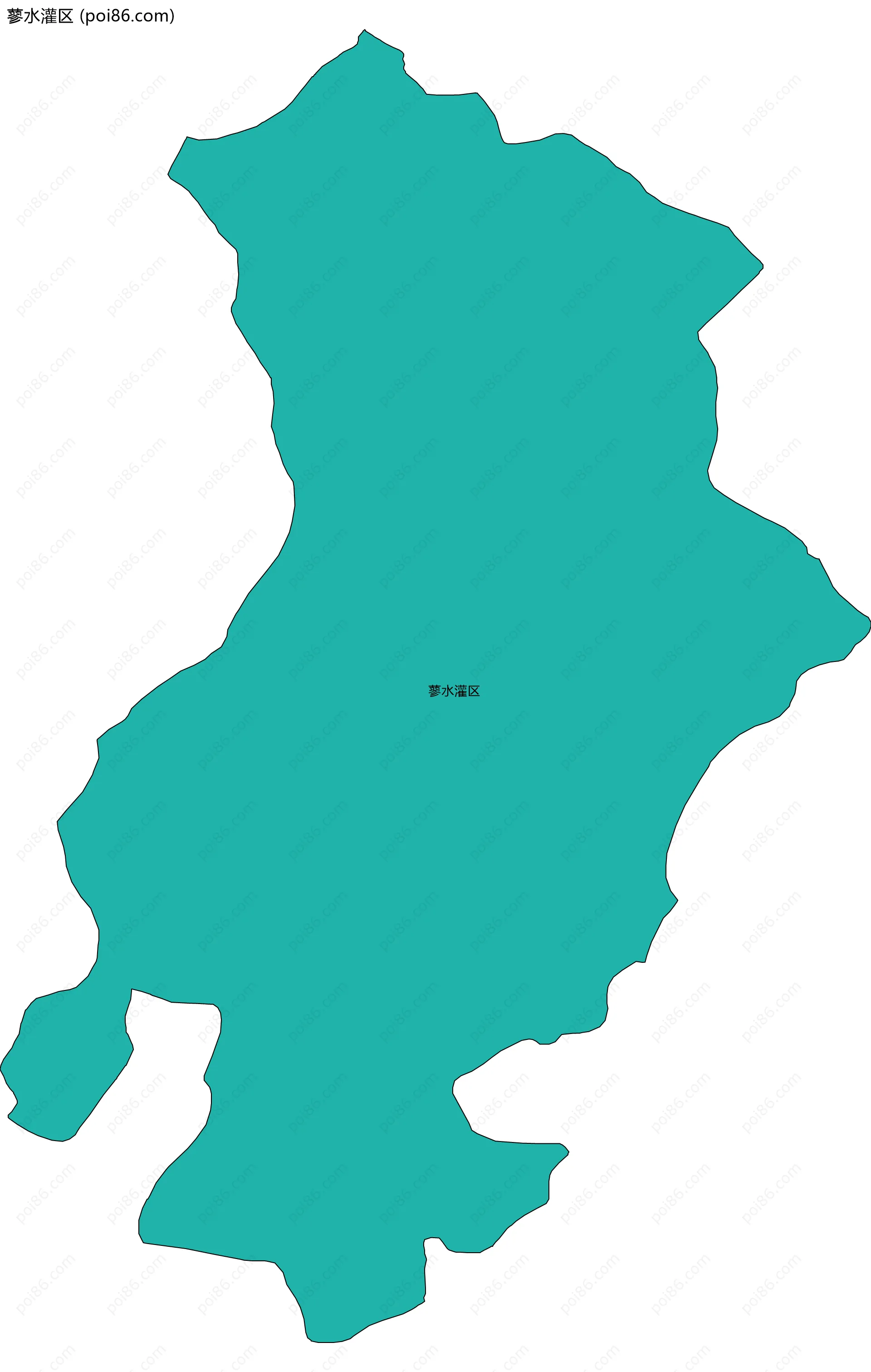 蓼水灌区边界地图