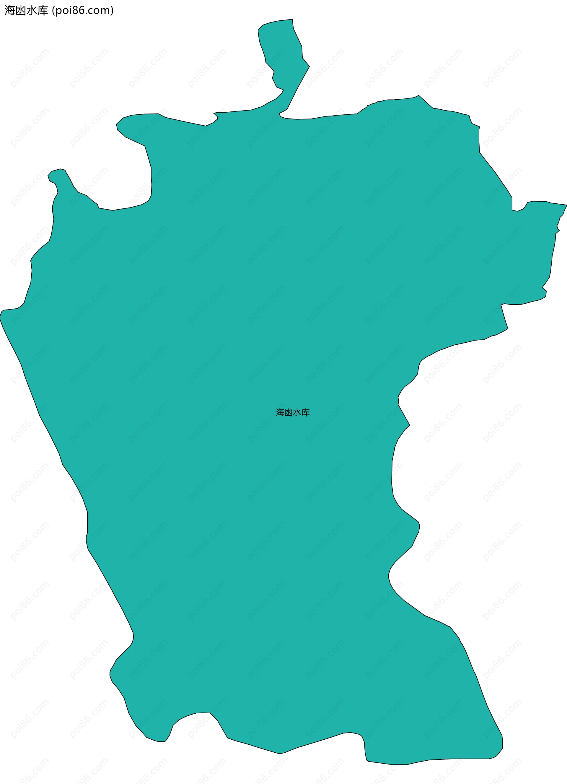 海凼水库边界地图