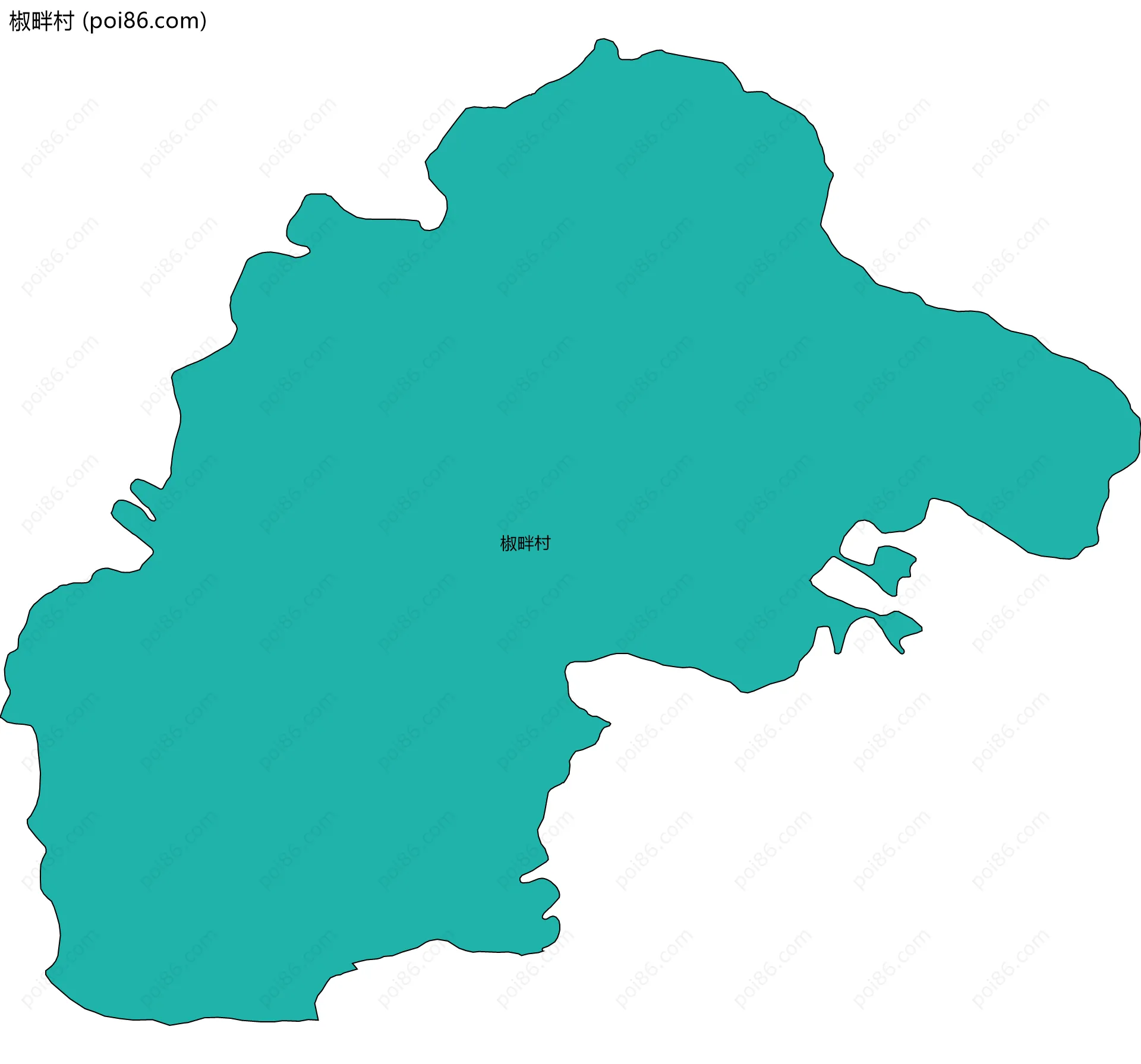 椒畔村边界地图