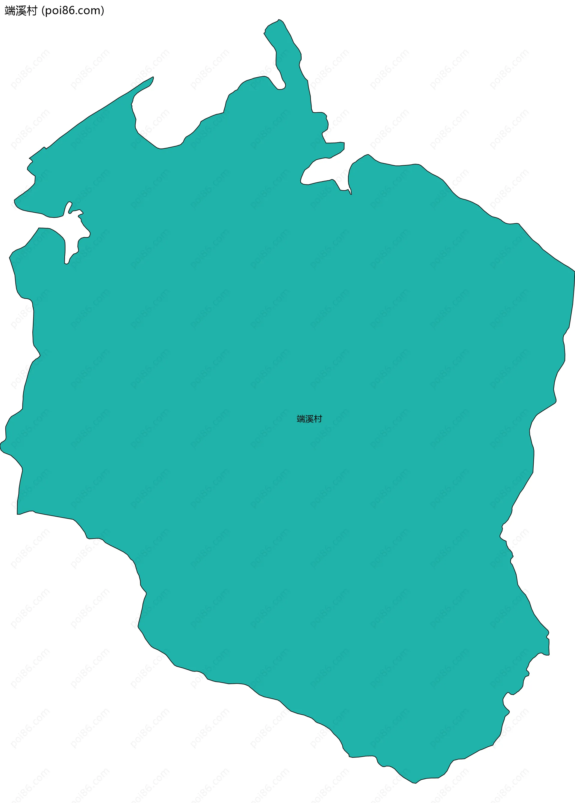 端溪村边界地图