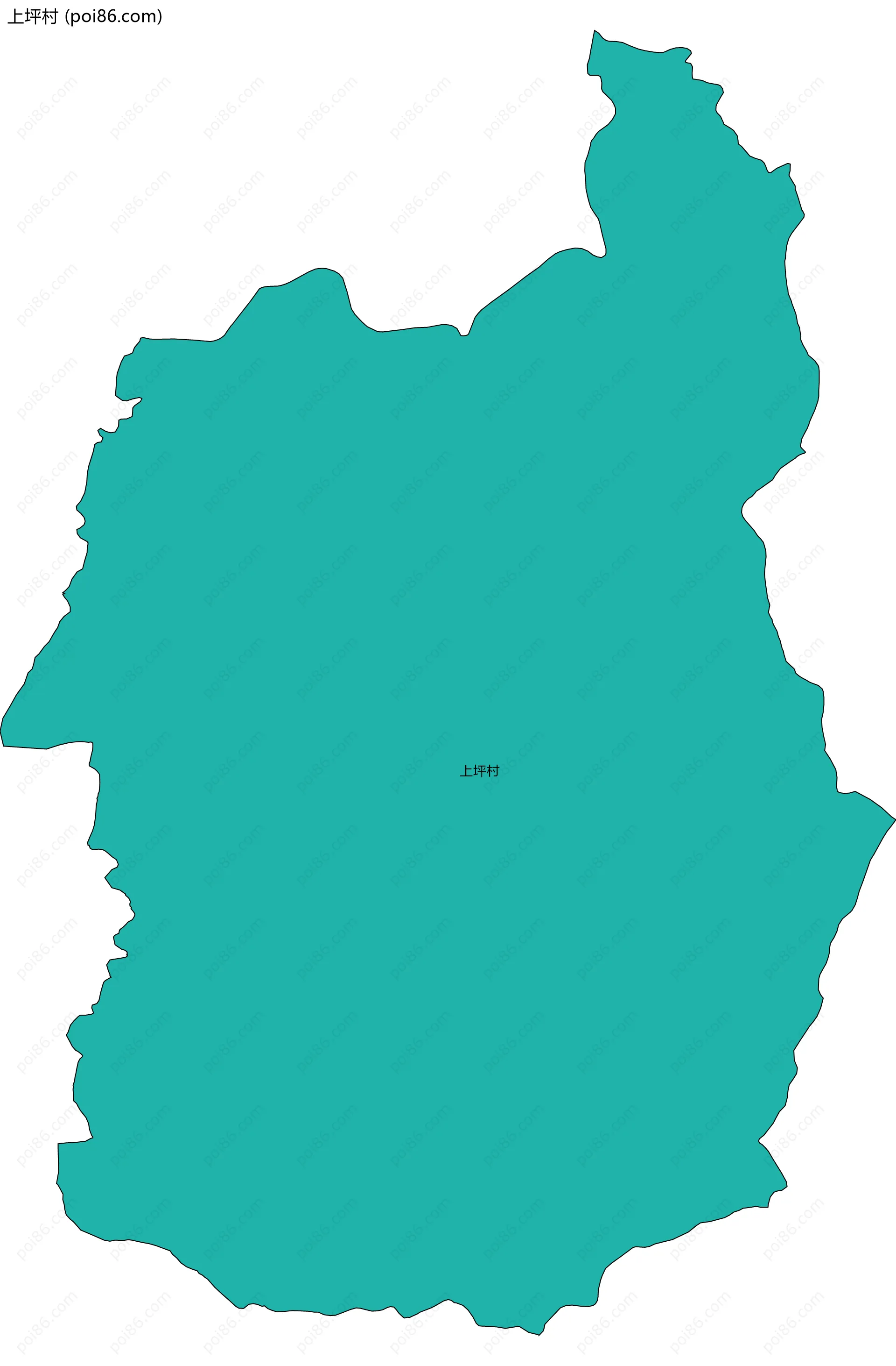 上坪村边界地图