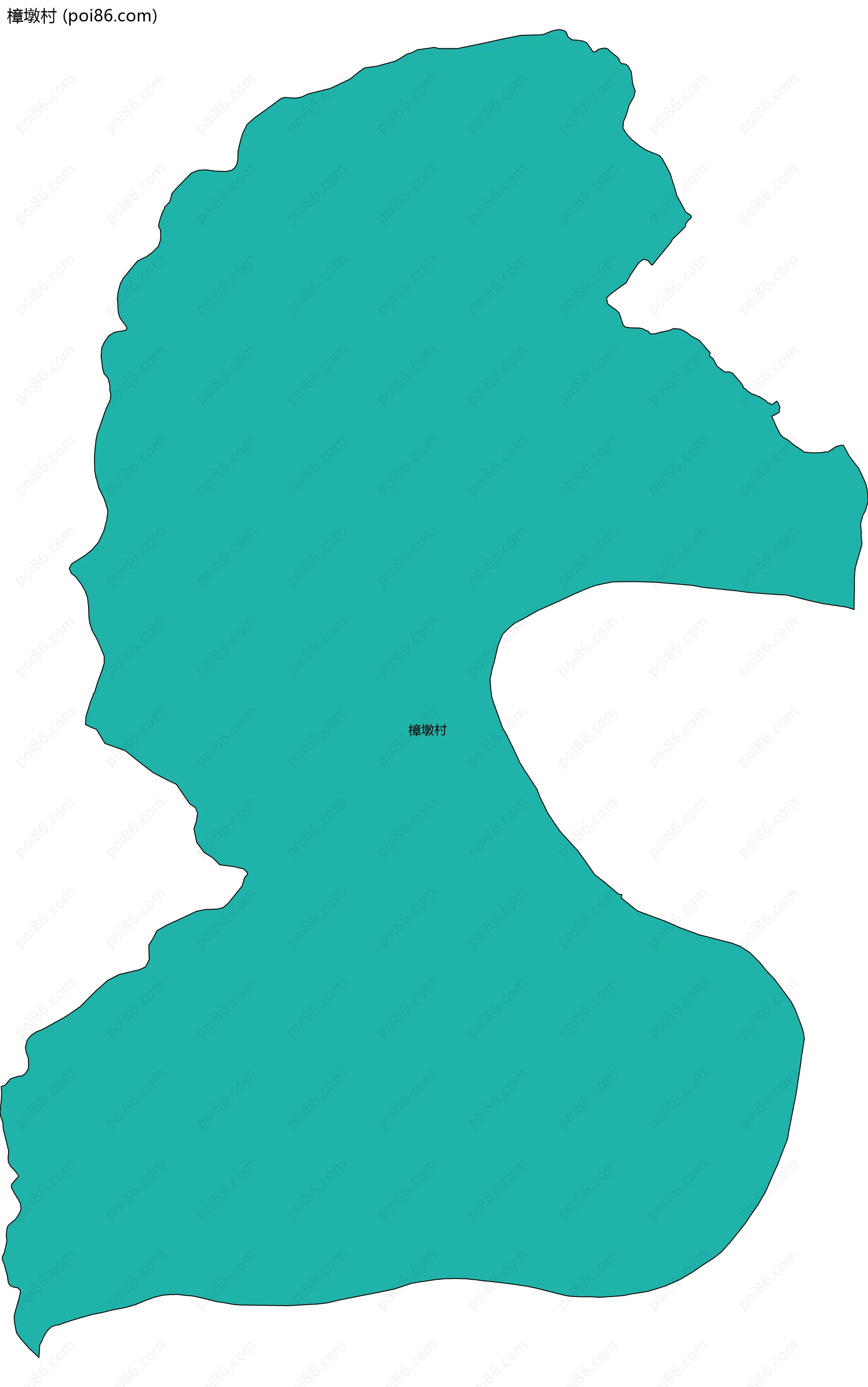 樟墩村边界地图