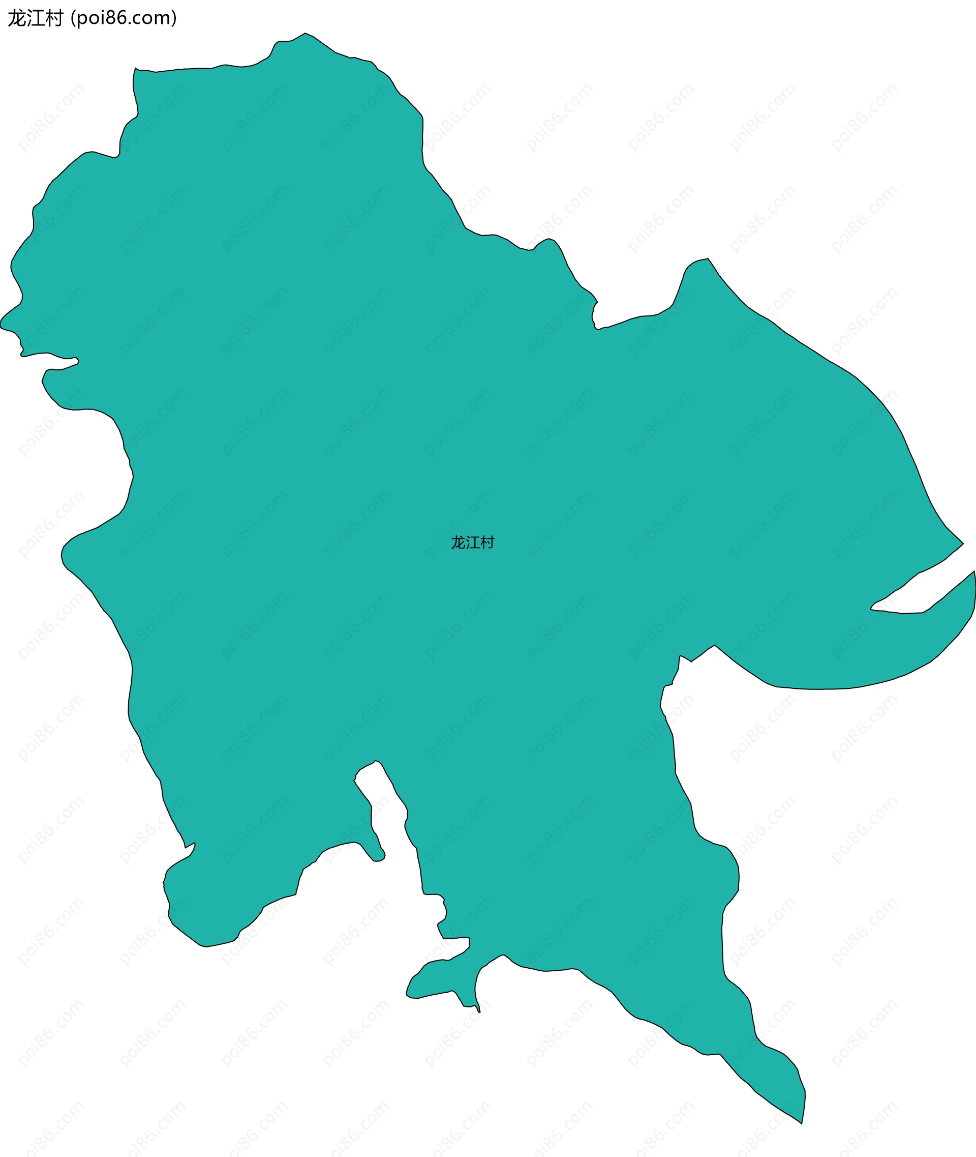 龙江村边界地图