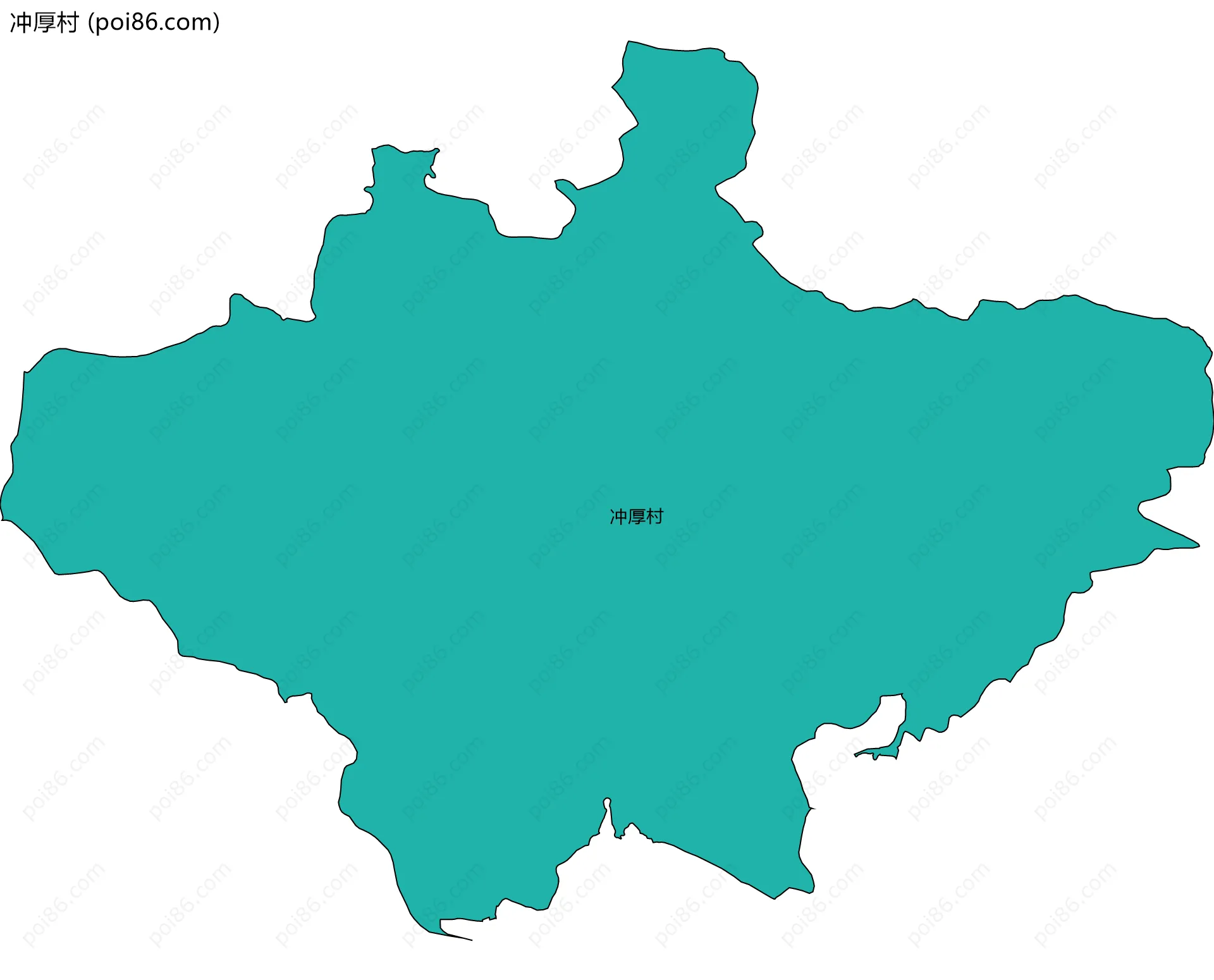 冲厚村边界地图
