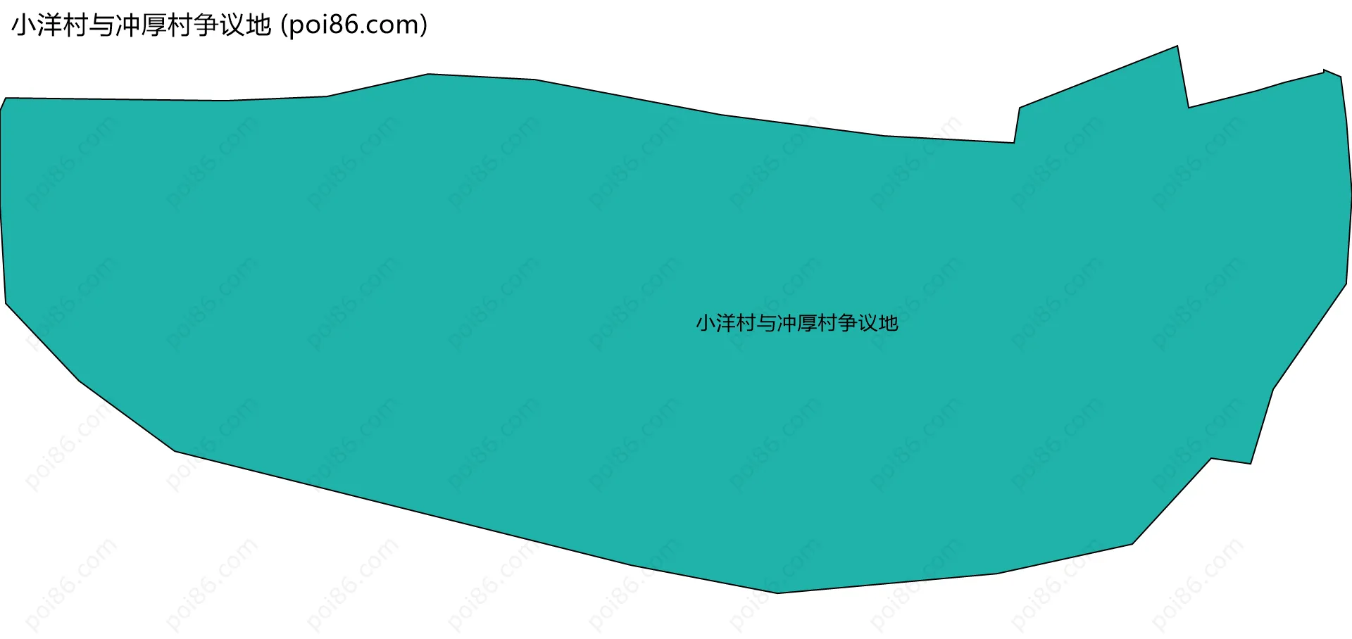 小洋村与冲厚村争议地边界地图