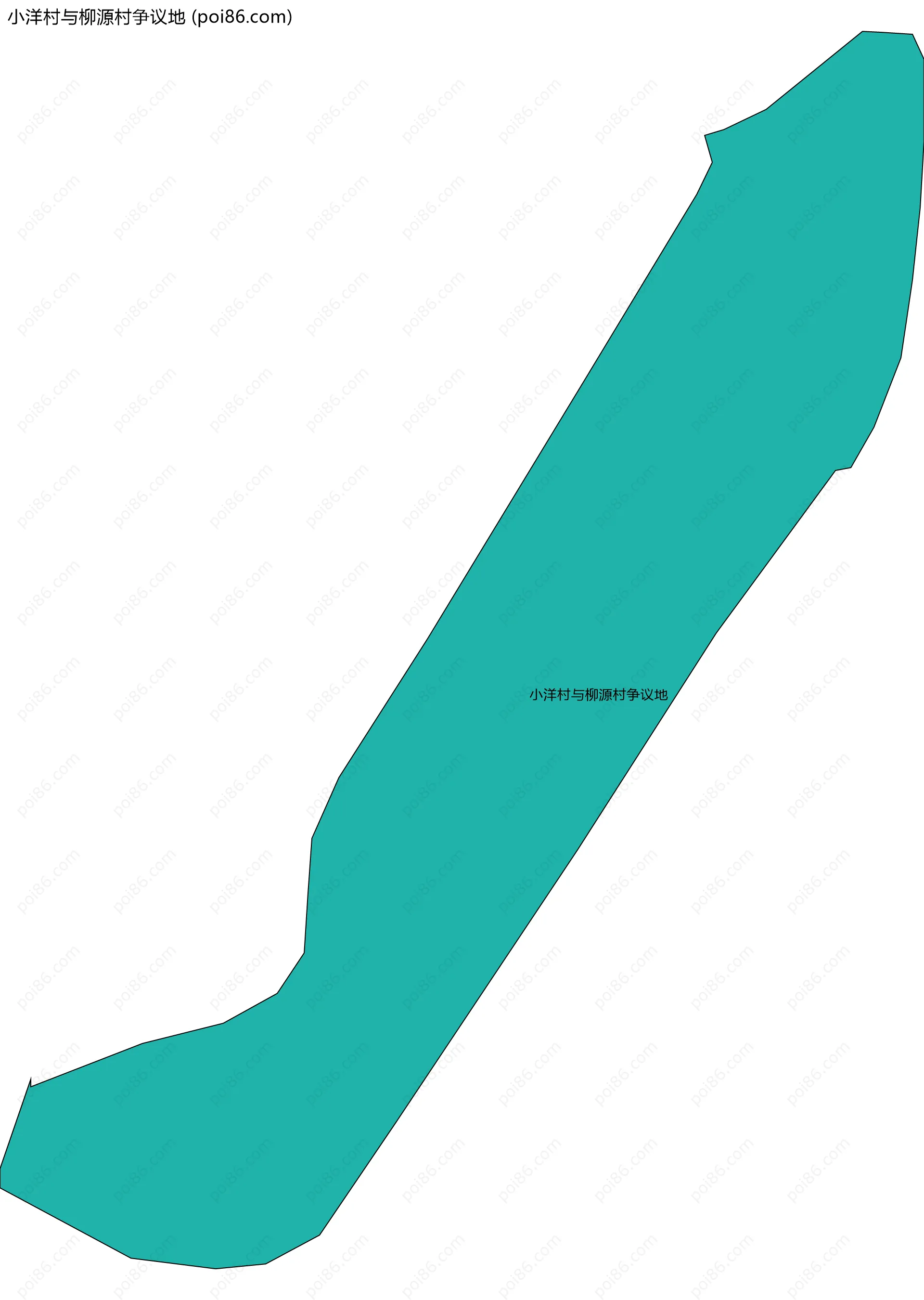 小洋村与柳源村争议地边界地图