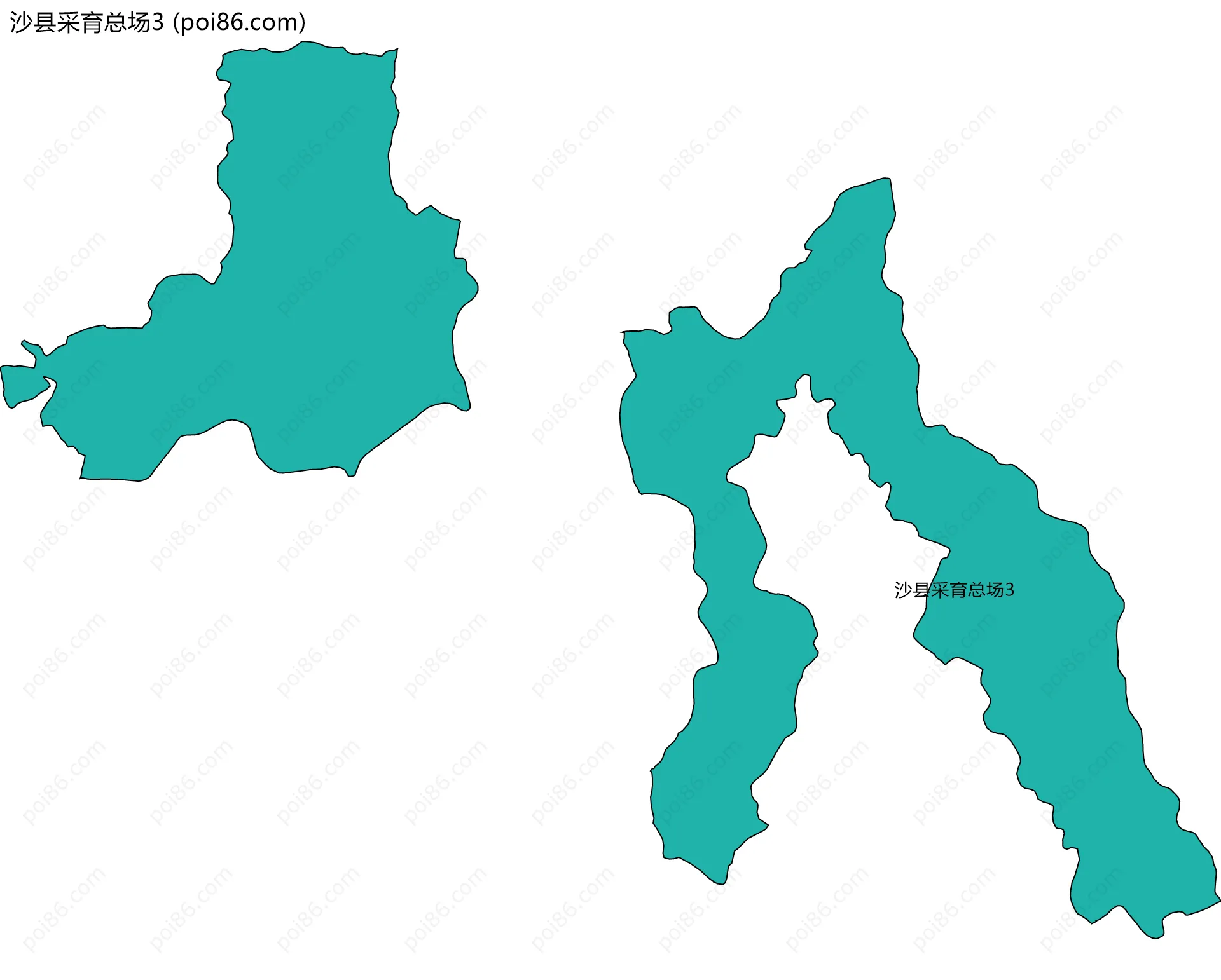 沙县采育总场3边界地图