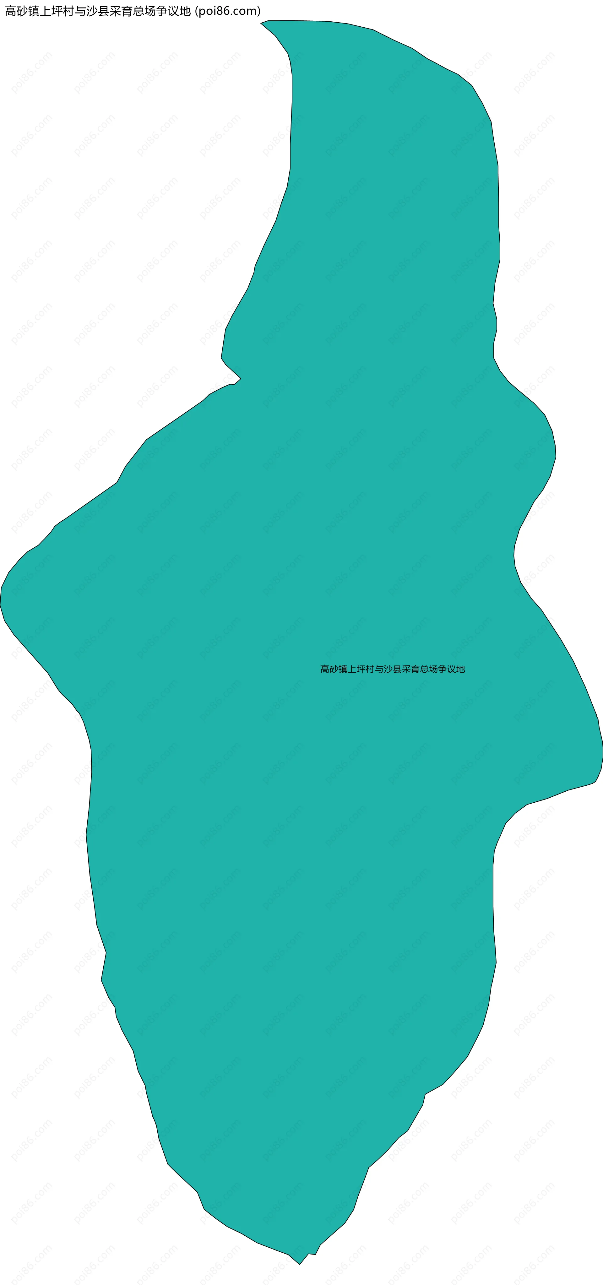 高砂镇上坪村与沙县采育总场争议地边界地图