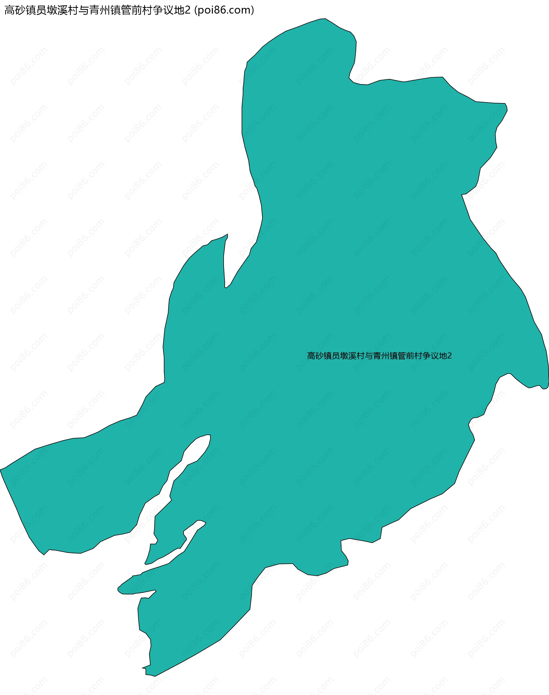 高砂镇员墩溪村与青州镇管前村争议地2边界地图