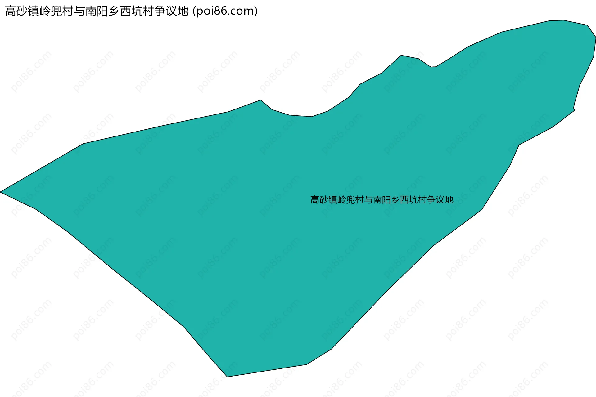 高砂镇岭兜村与南阳乡西坑村争议地边界地图