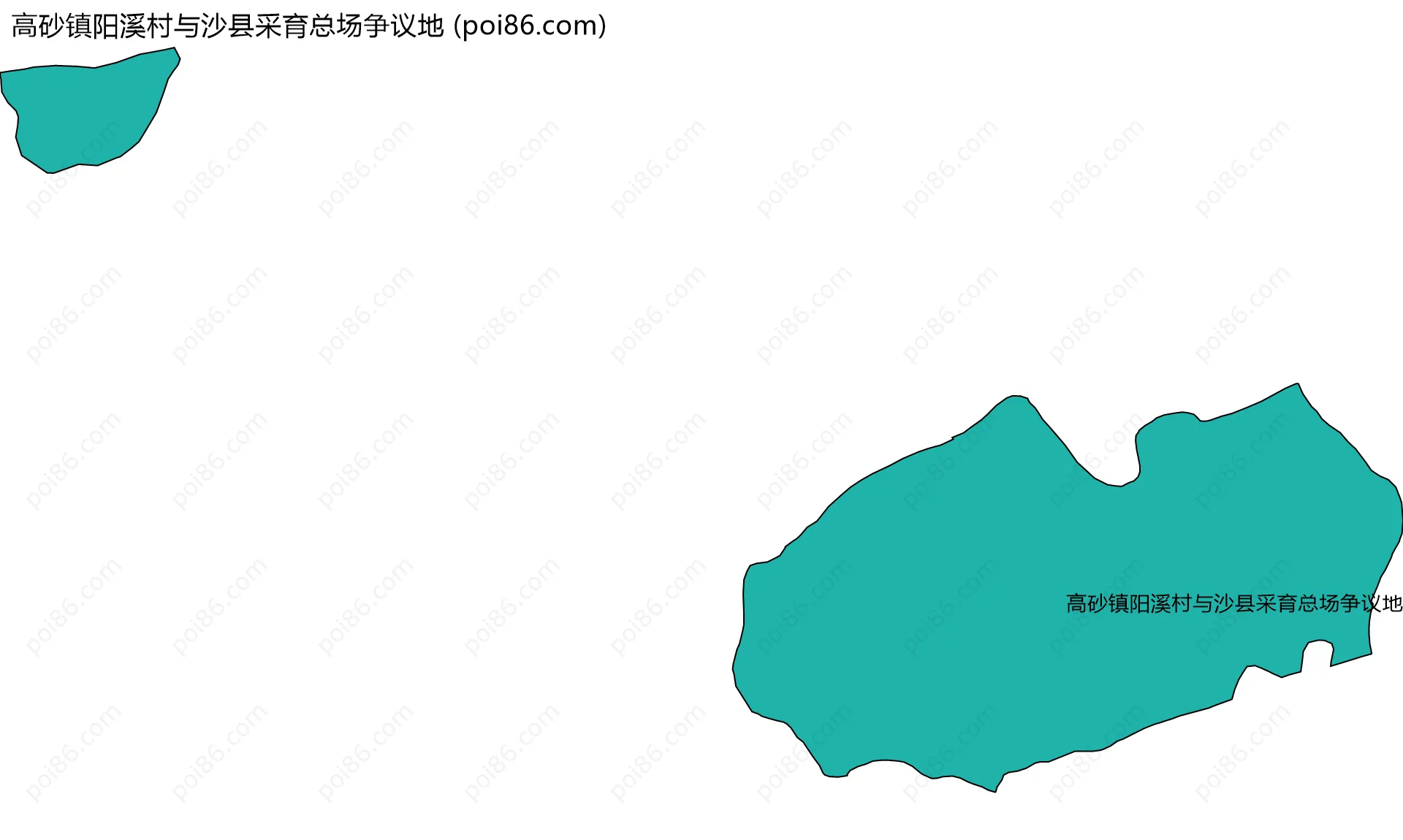 高砂镇阳溪村与沙县采育总场争议地边界地图