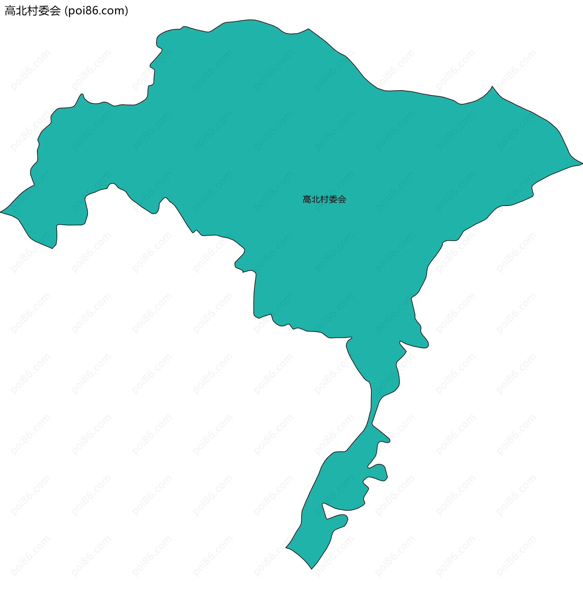 高北村委会边界地图