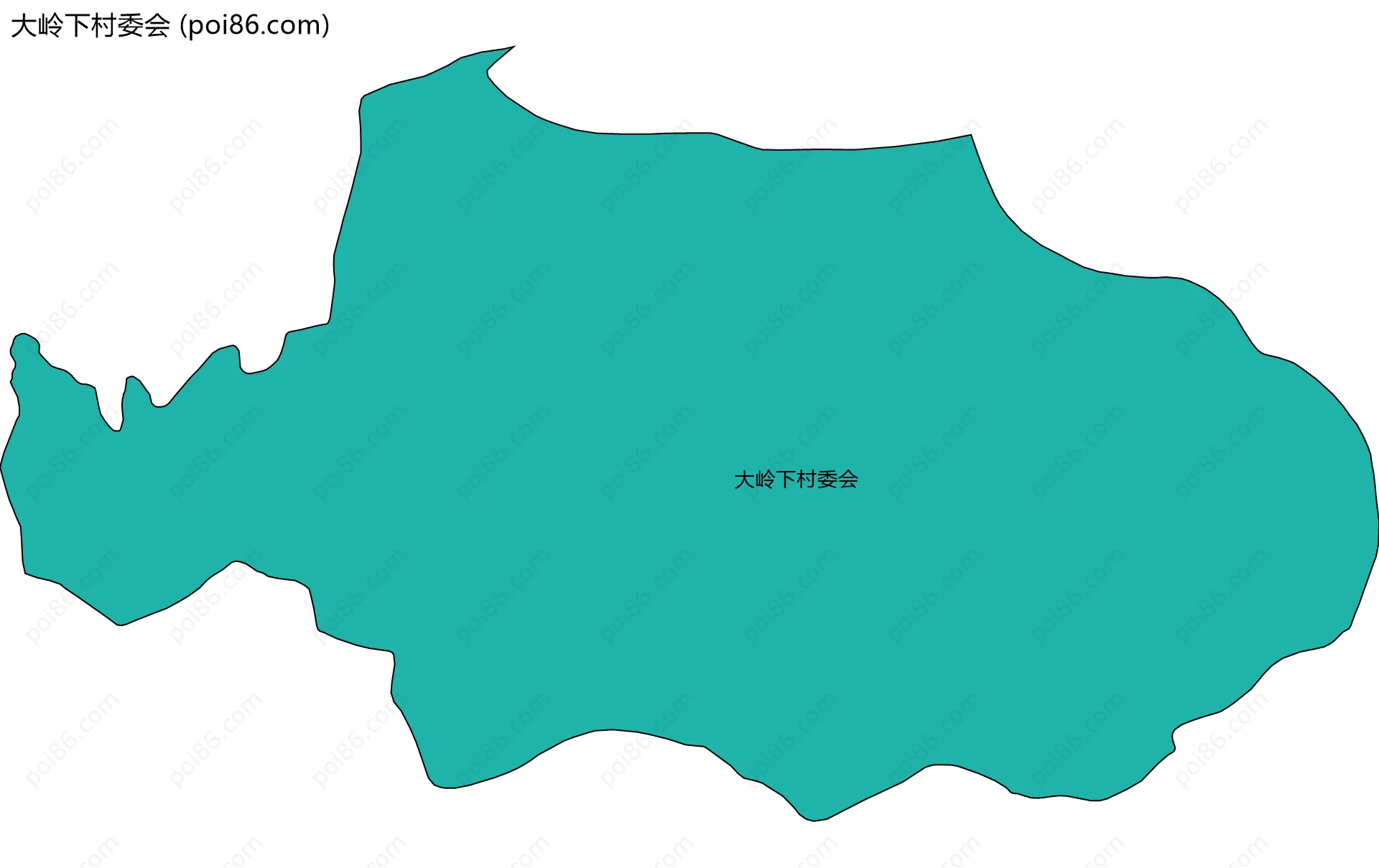 大岭下村委会边界地图