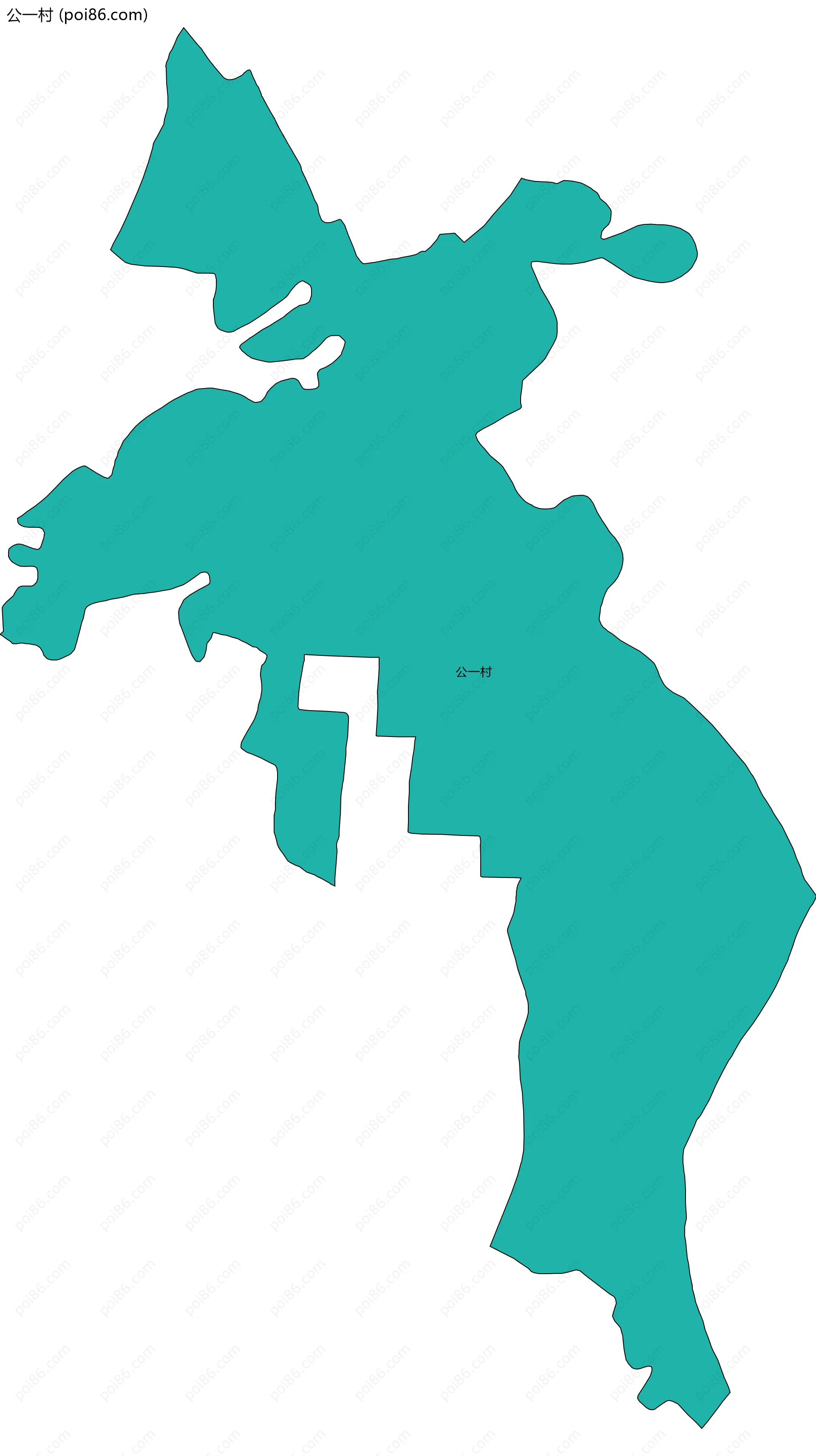 公一村边界地图