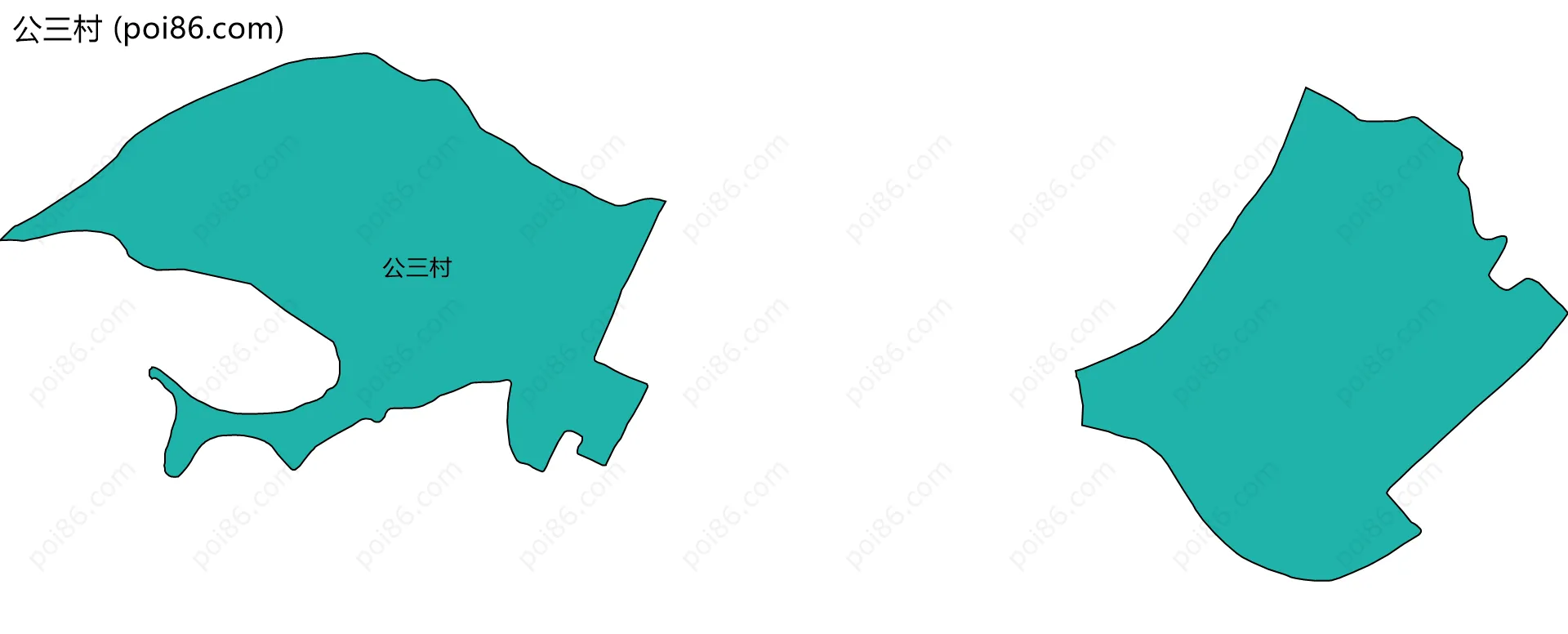 公三村边界地图