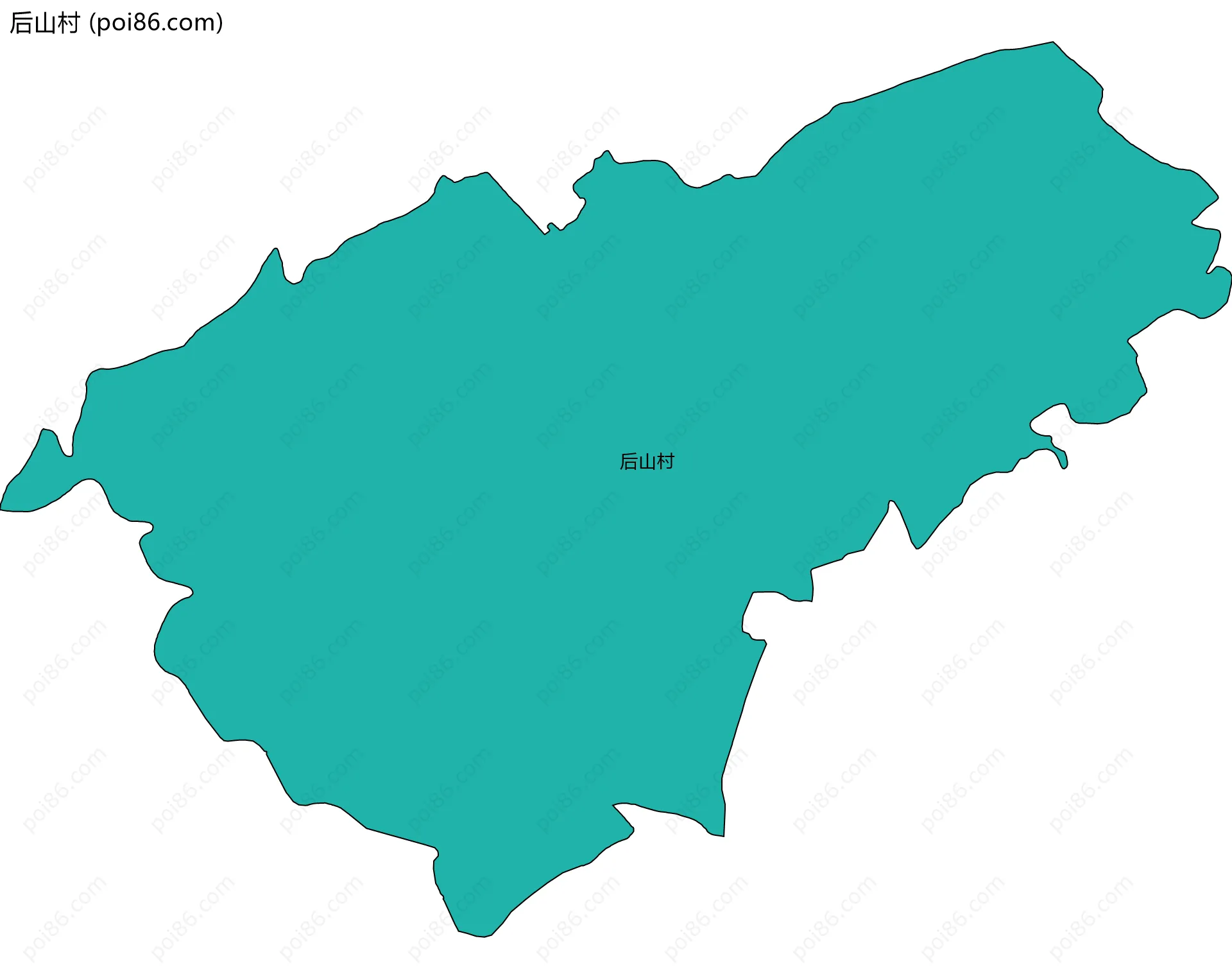 后山村边界地图