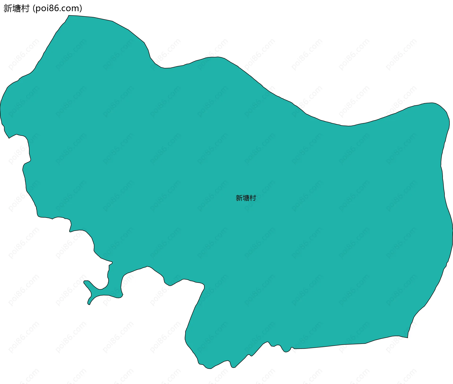 新塘村边界地图