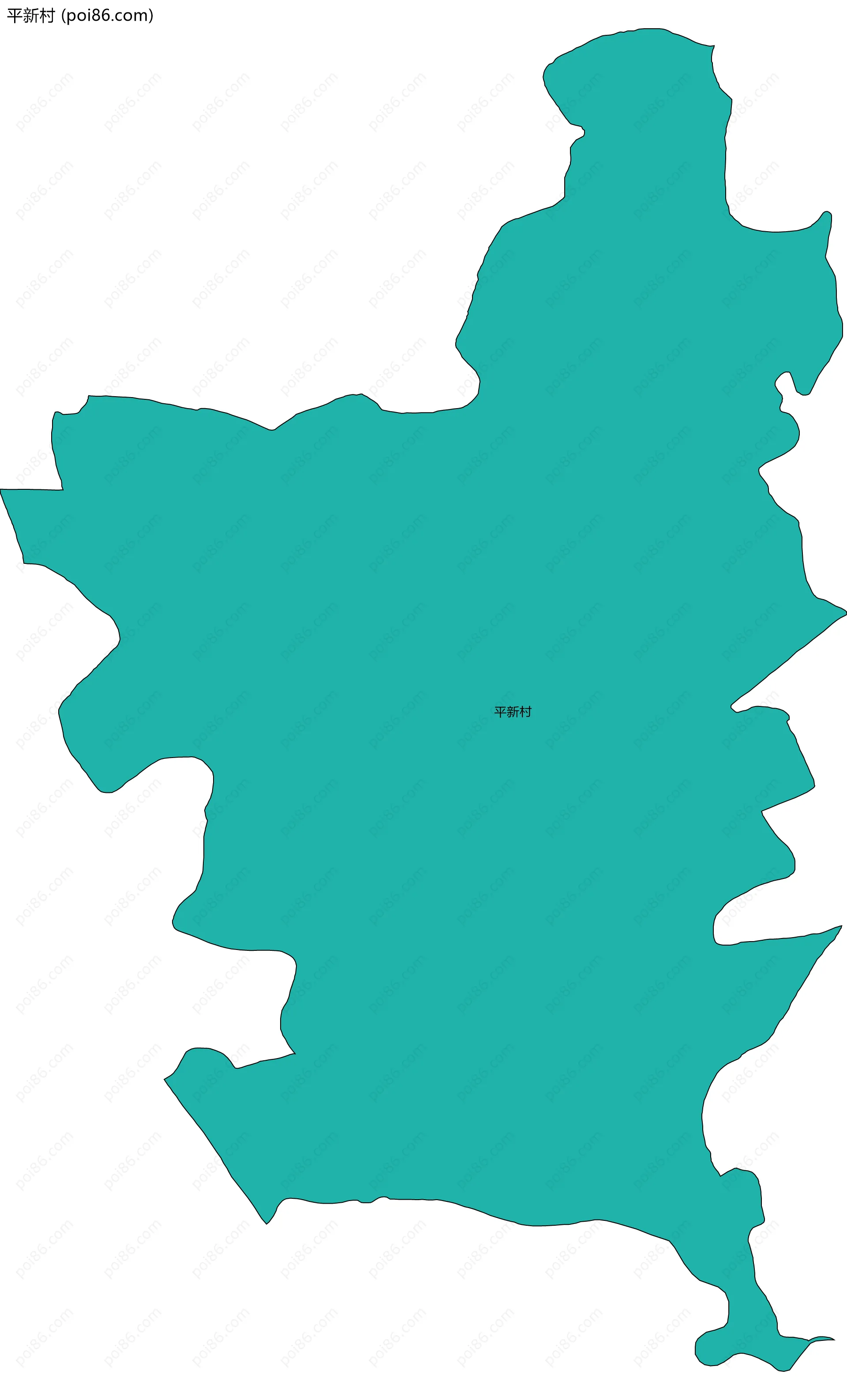 平新村边界地图