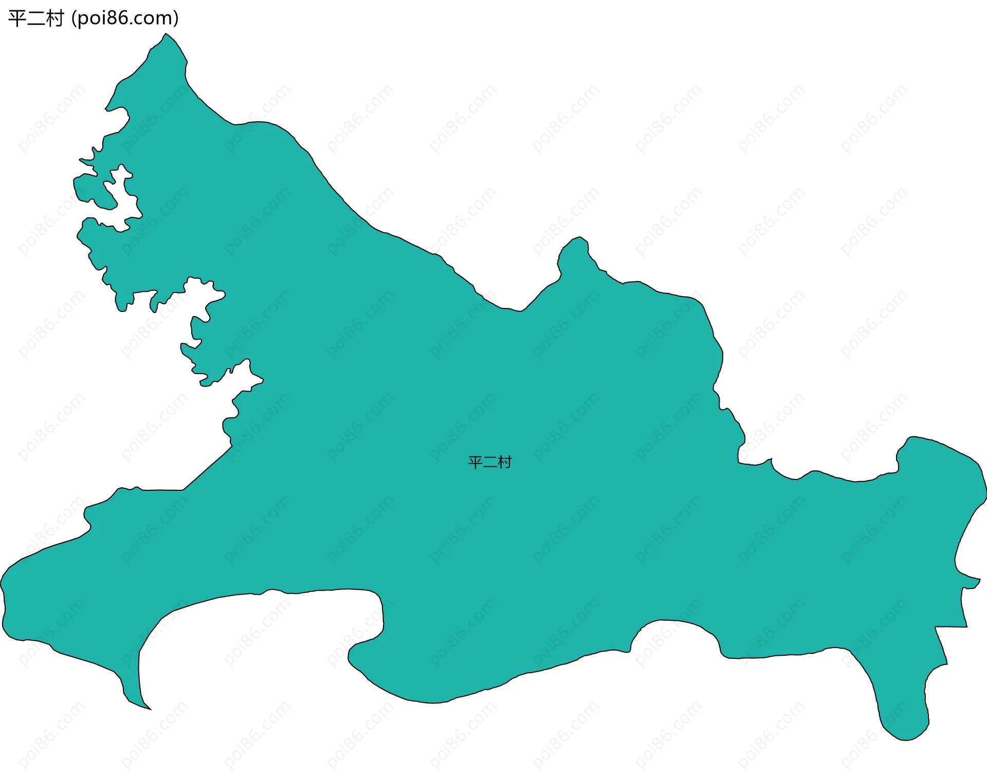 平二村边界地图