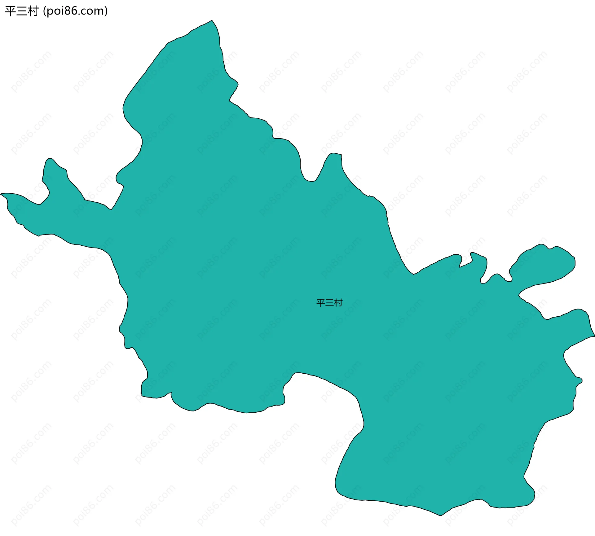 平三村边界地图