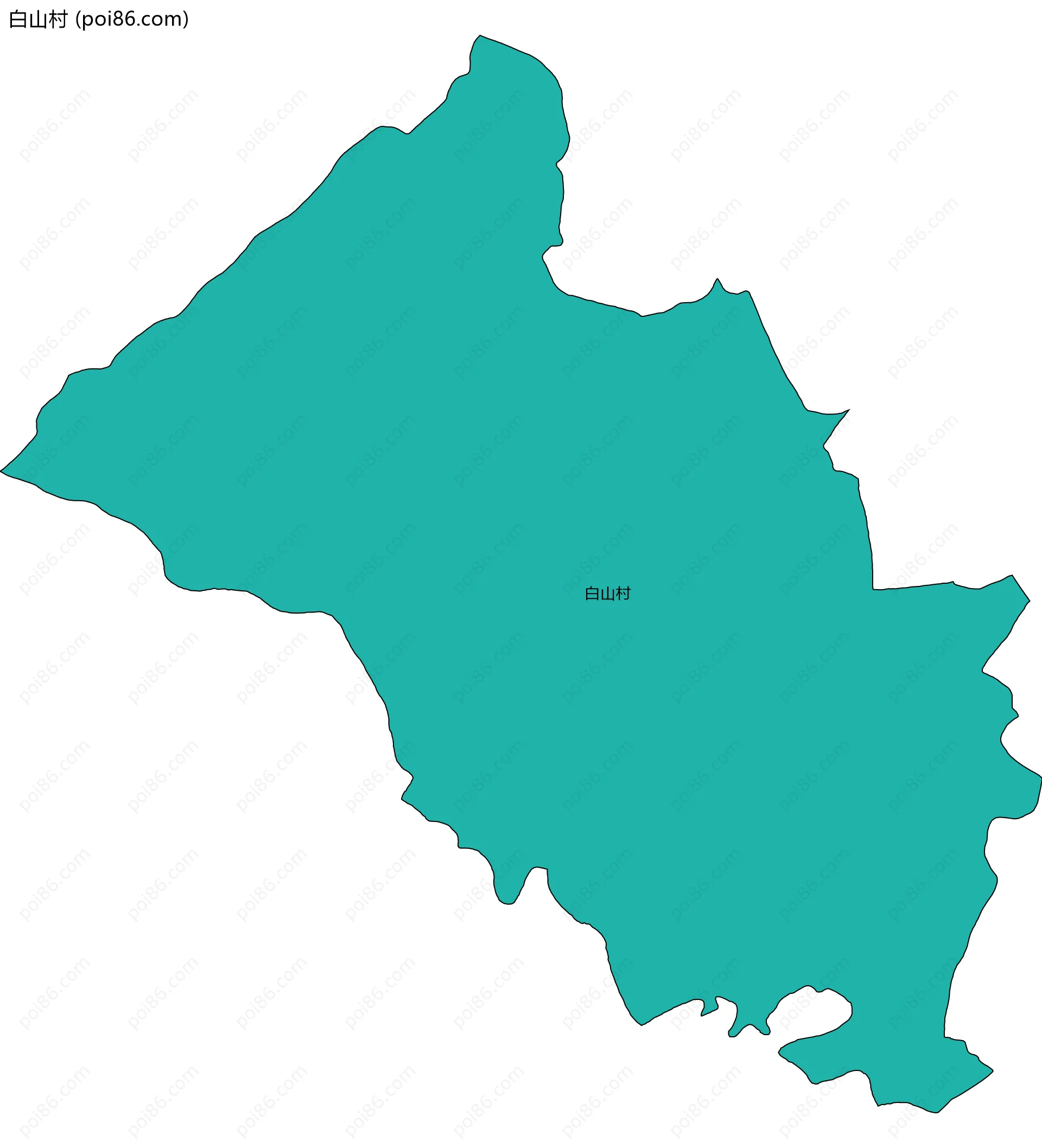 白山村边界地图