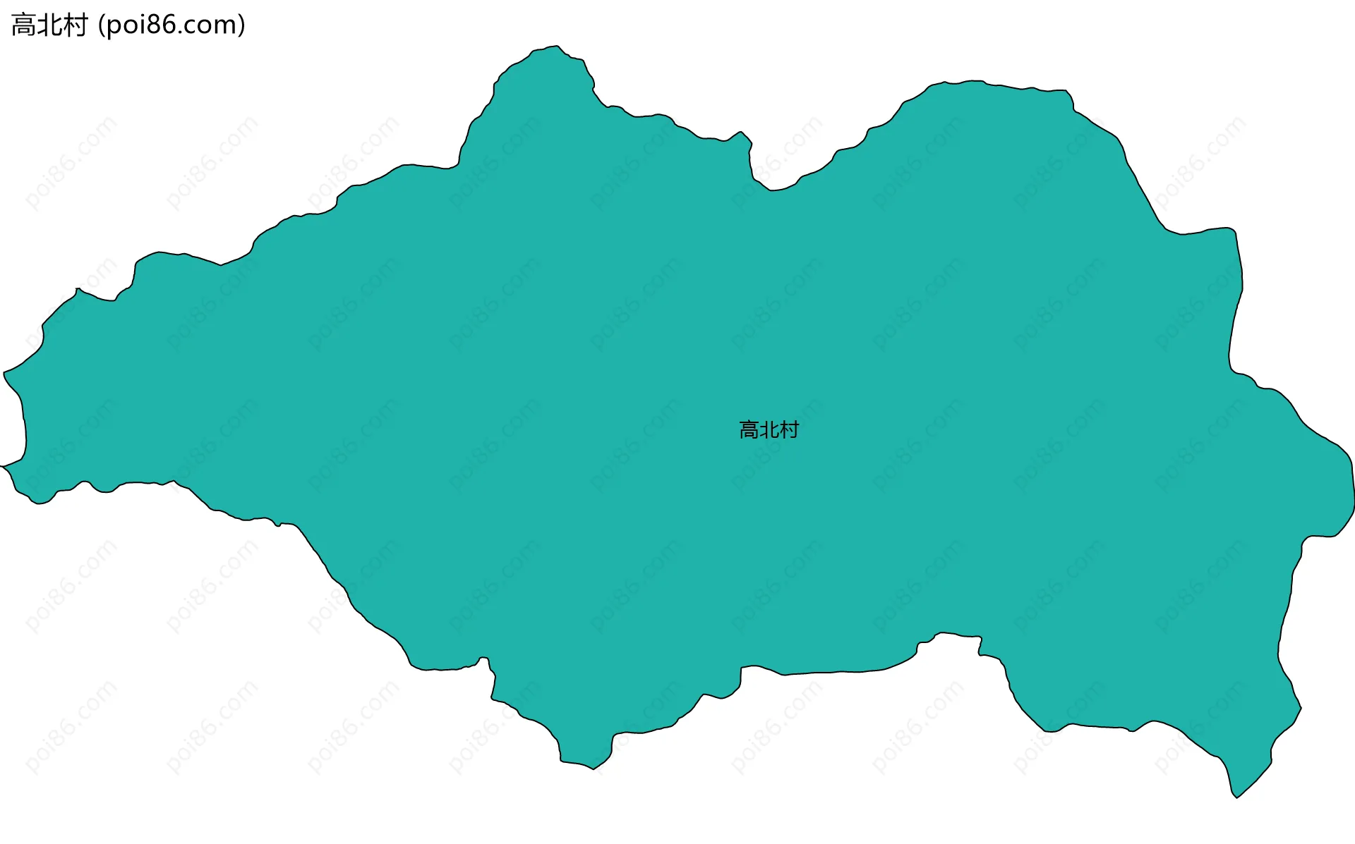 高北村边界地图