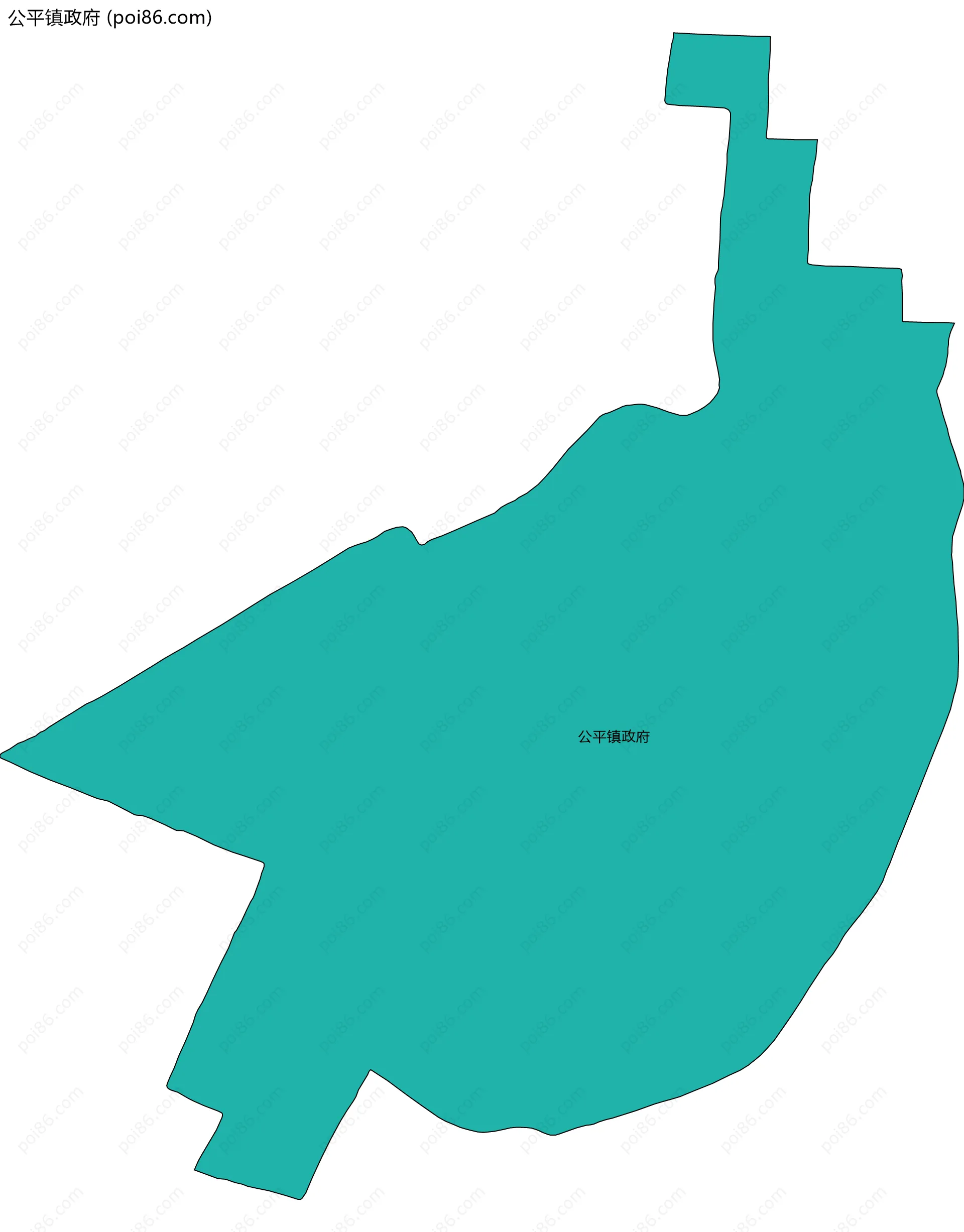 公平镇政府边界地图