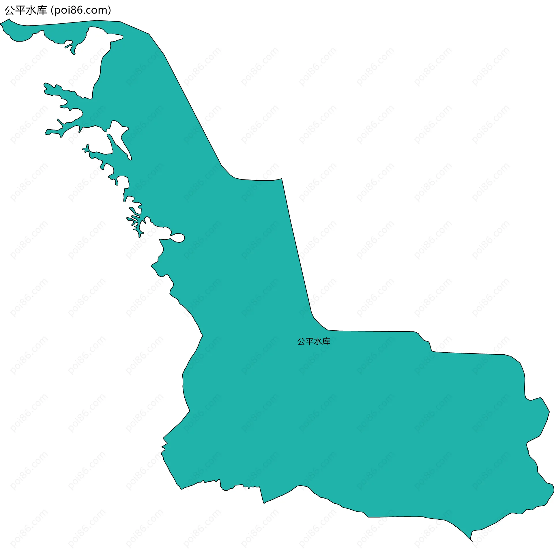 公平水库边界地图