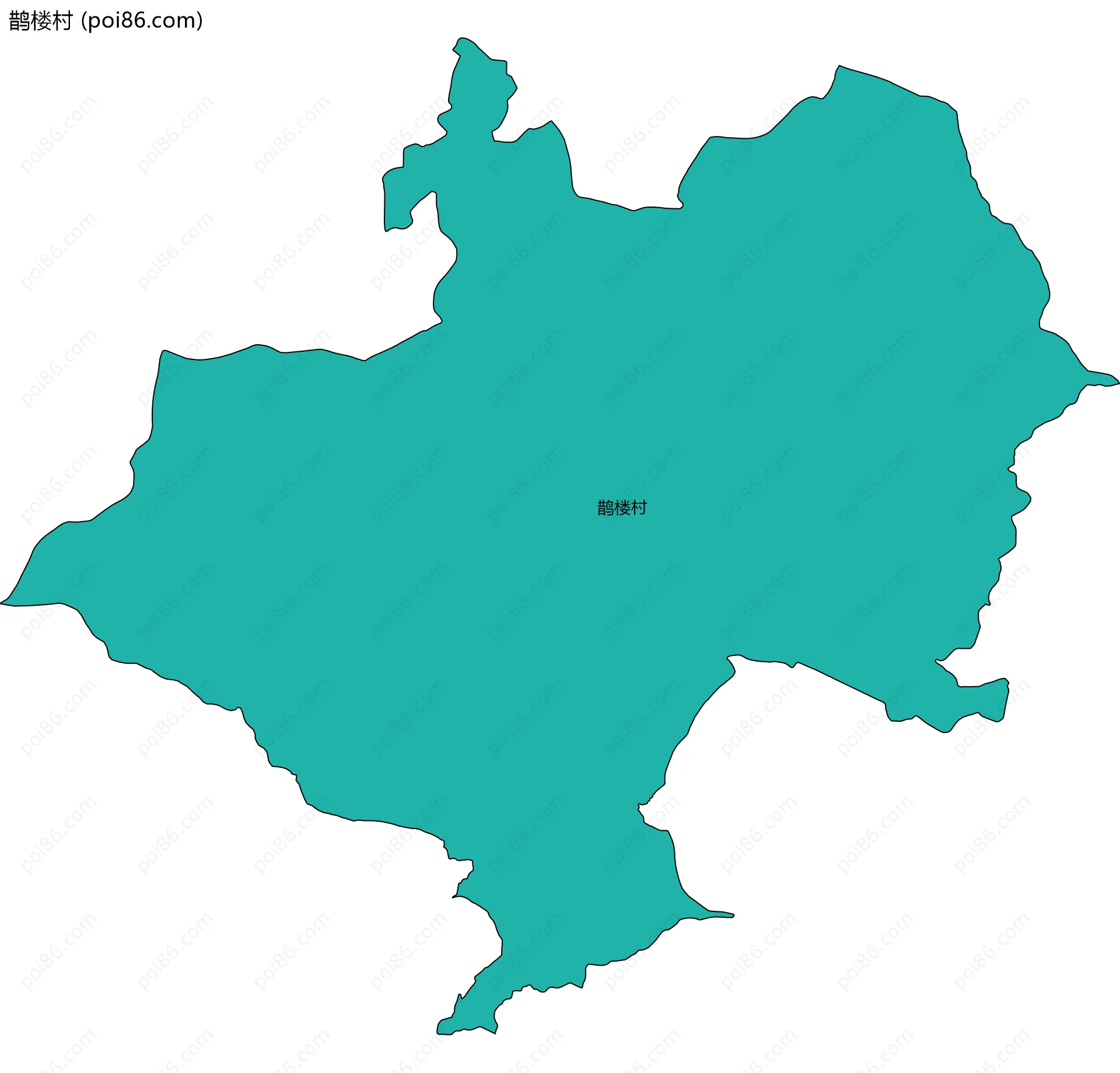 鹊楼村边界地图