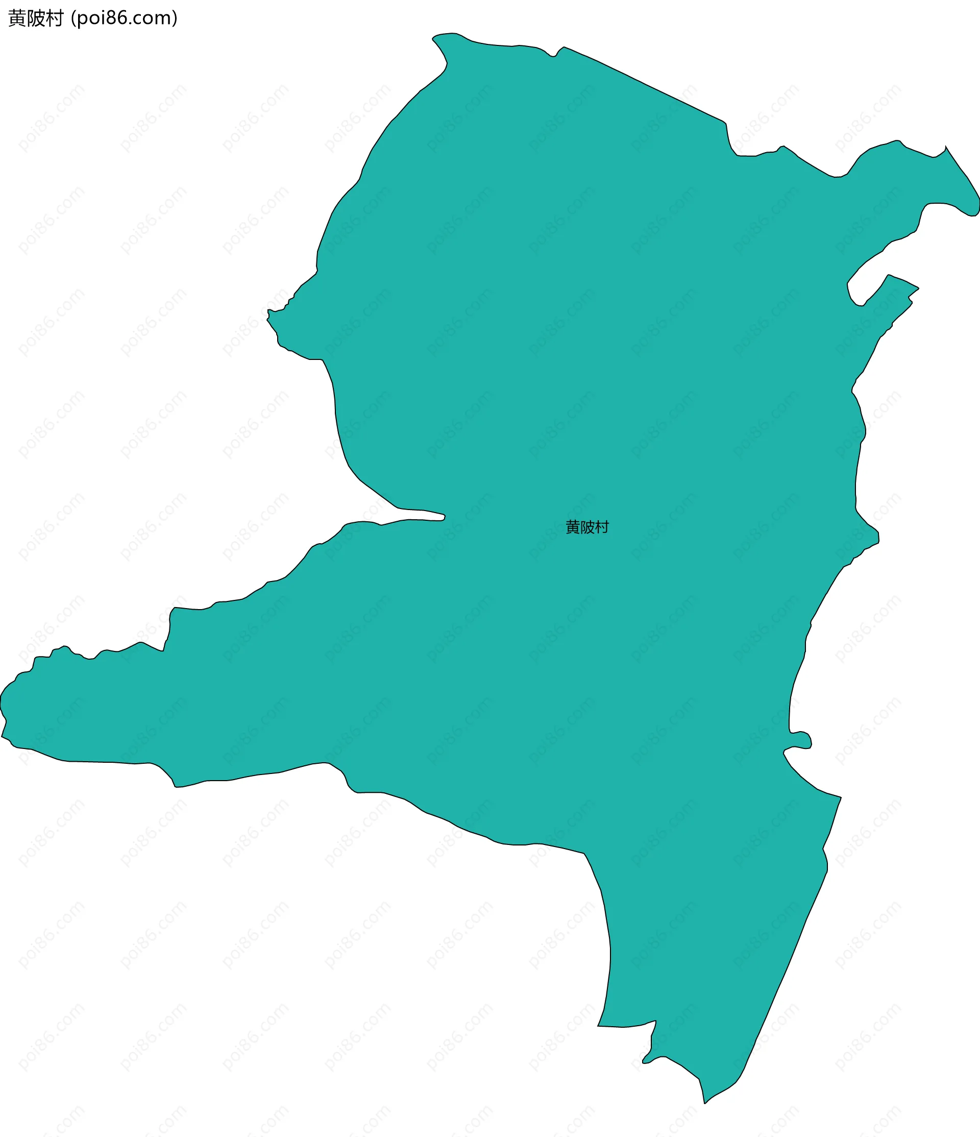 黄陂村边界地图