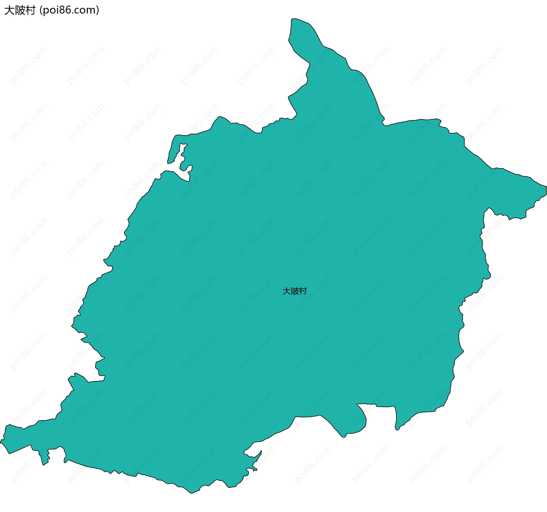 大陂村边界地图