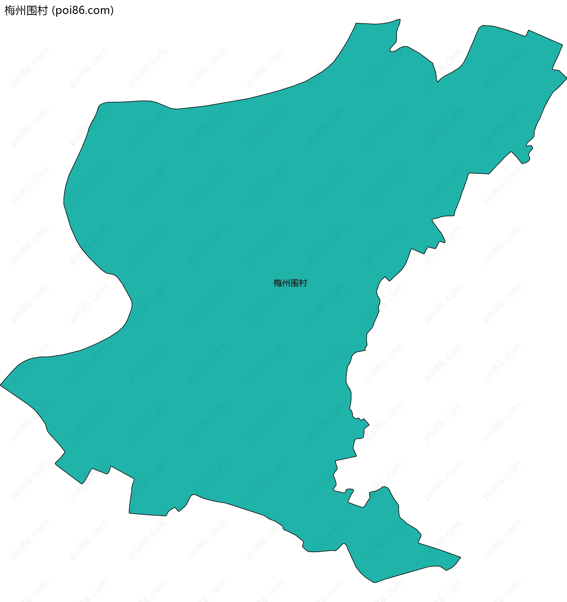 梅州围村边界地图