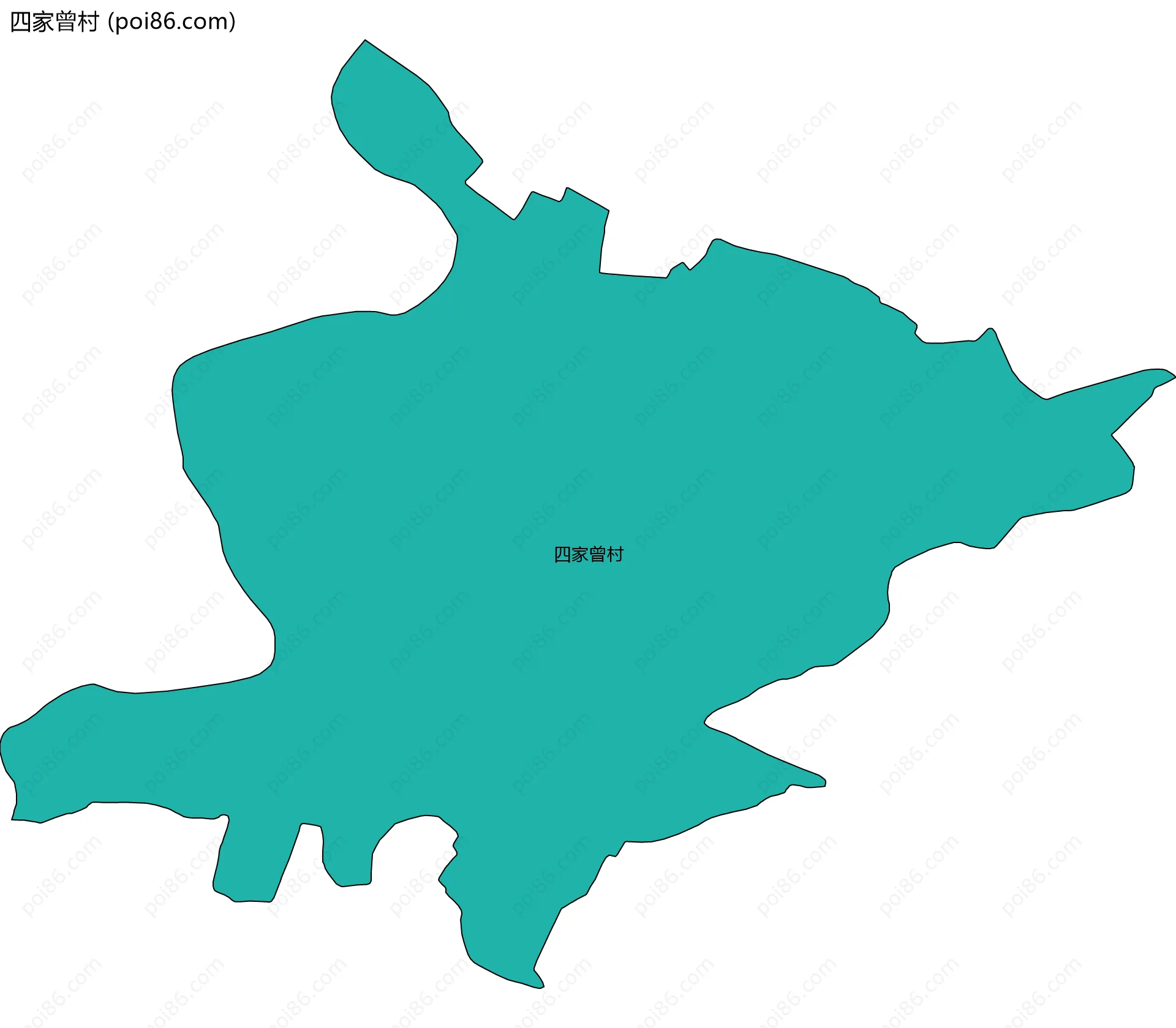 四家曾村边界地图