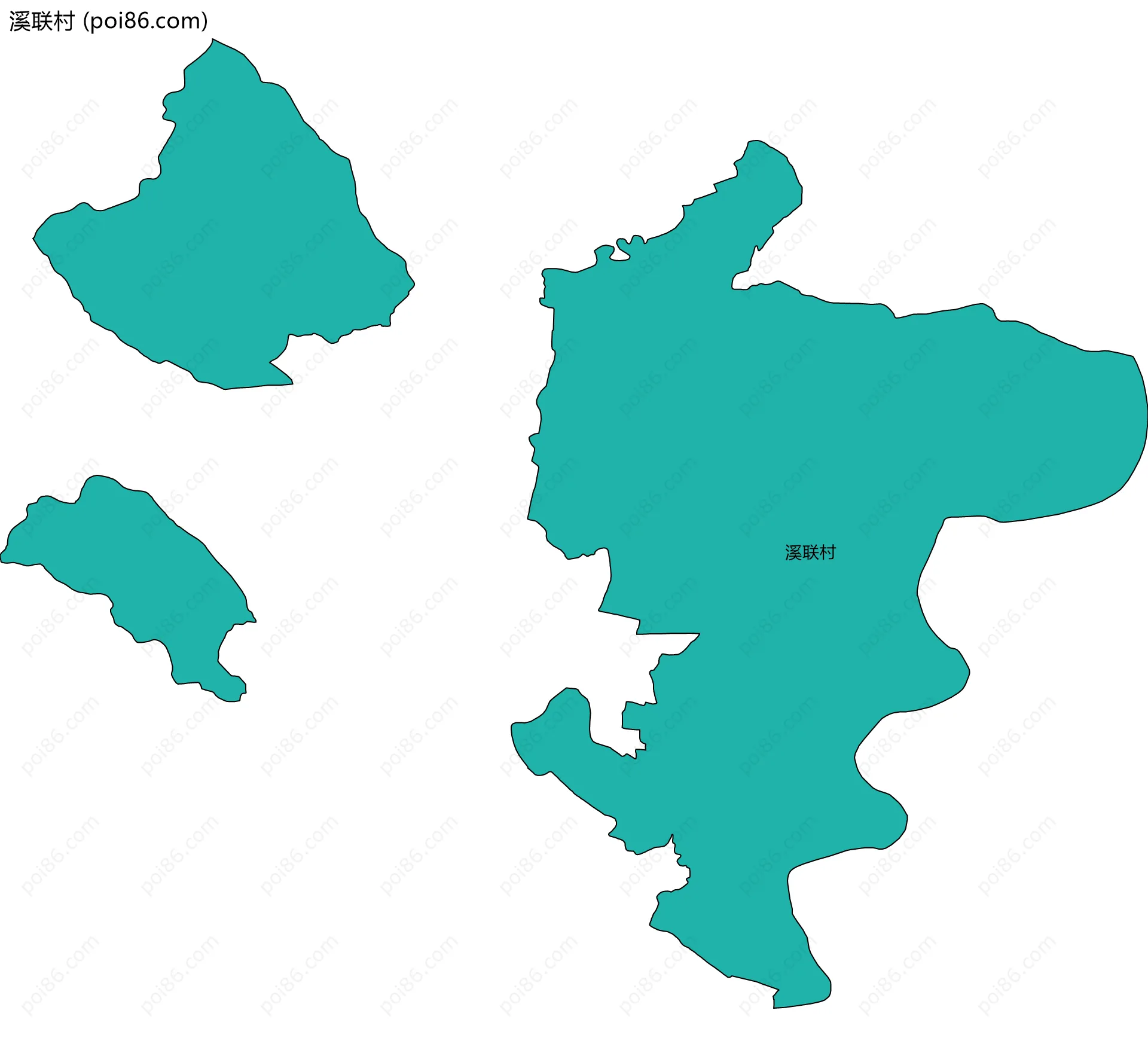 溪联村边界地图