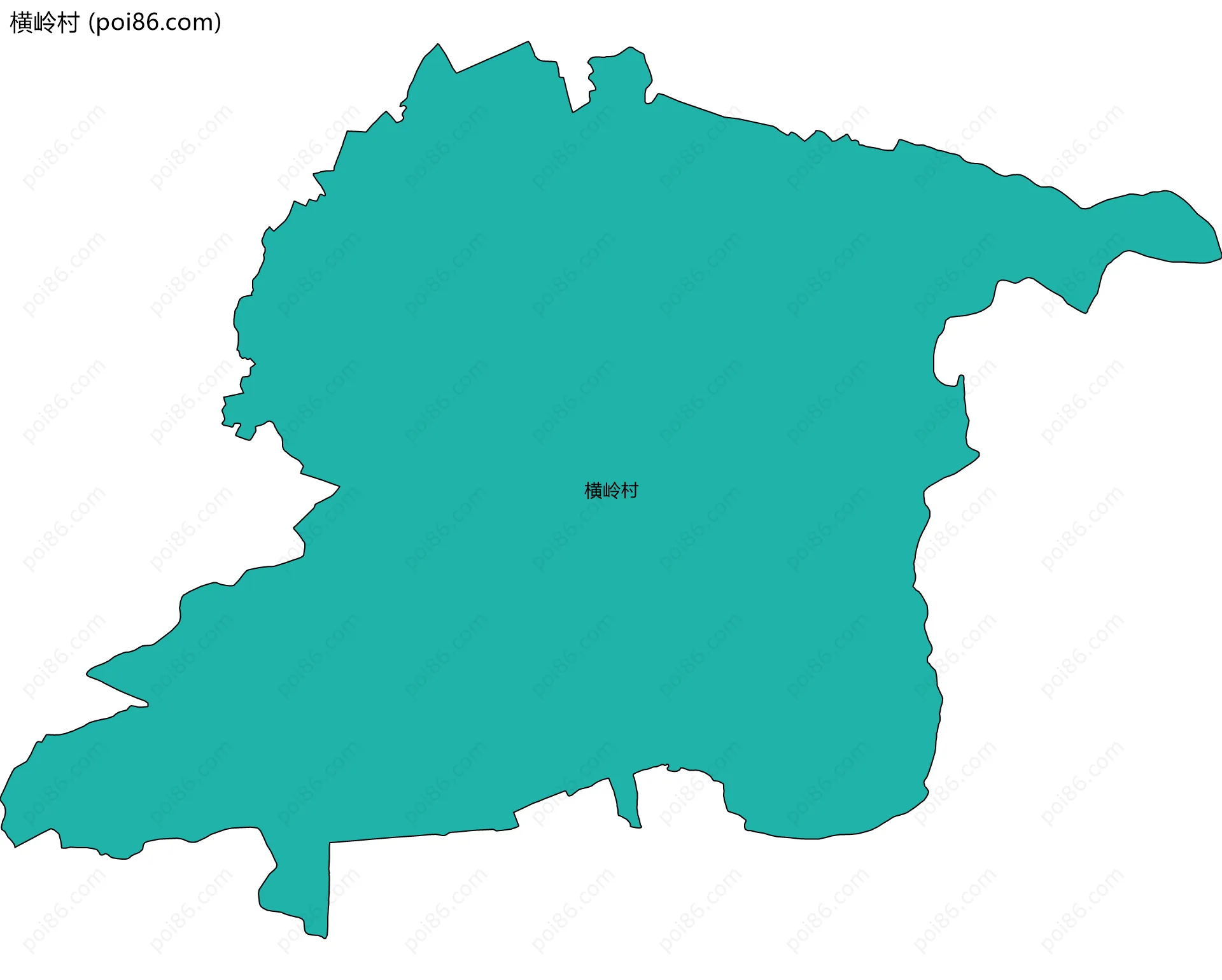 横岭村边界地图