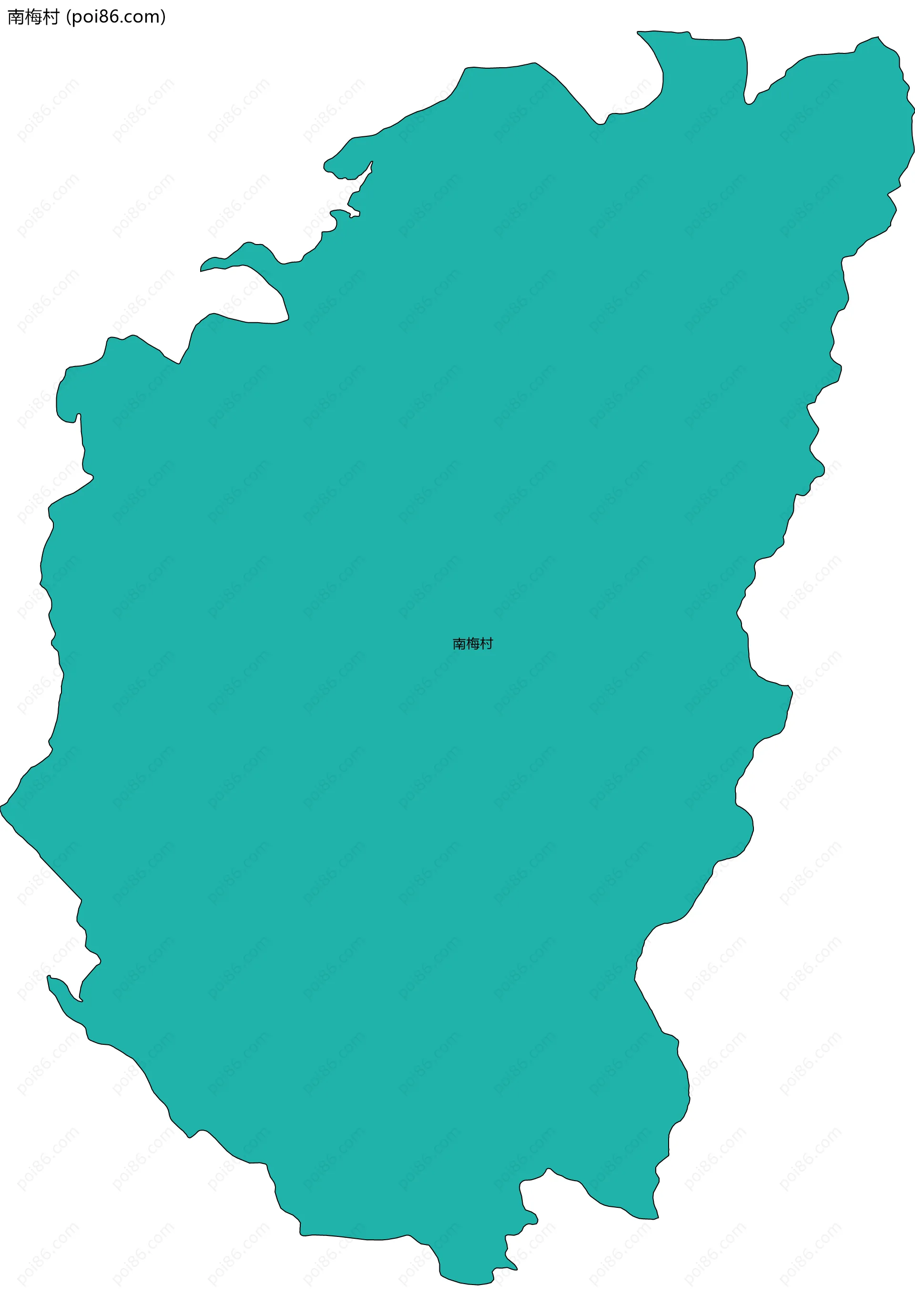 南梅村边界地图