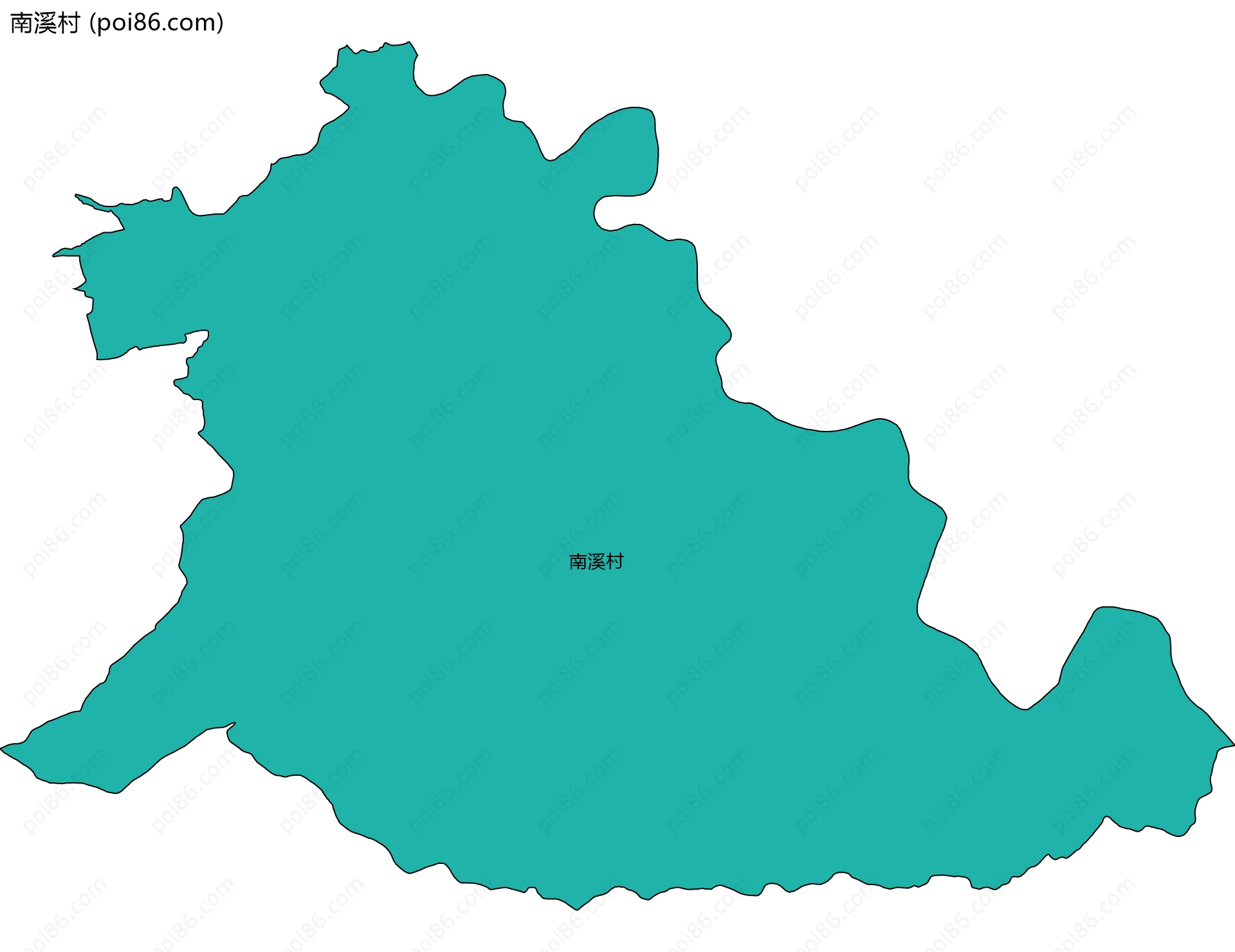 南溪村边界地图