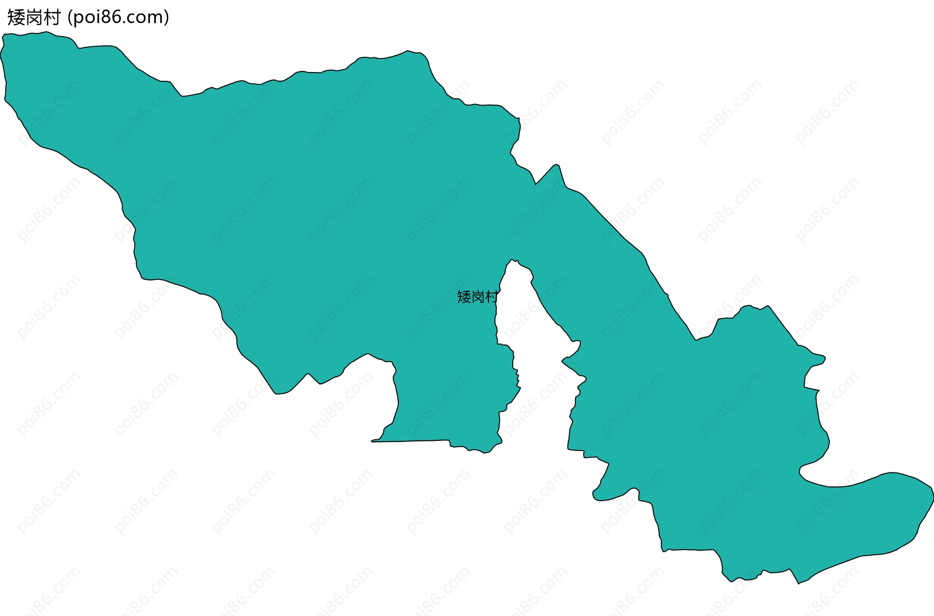 矮岗村边界地图