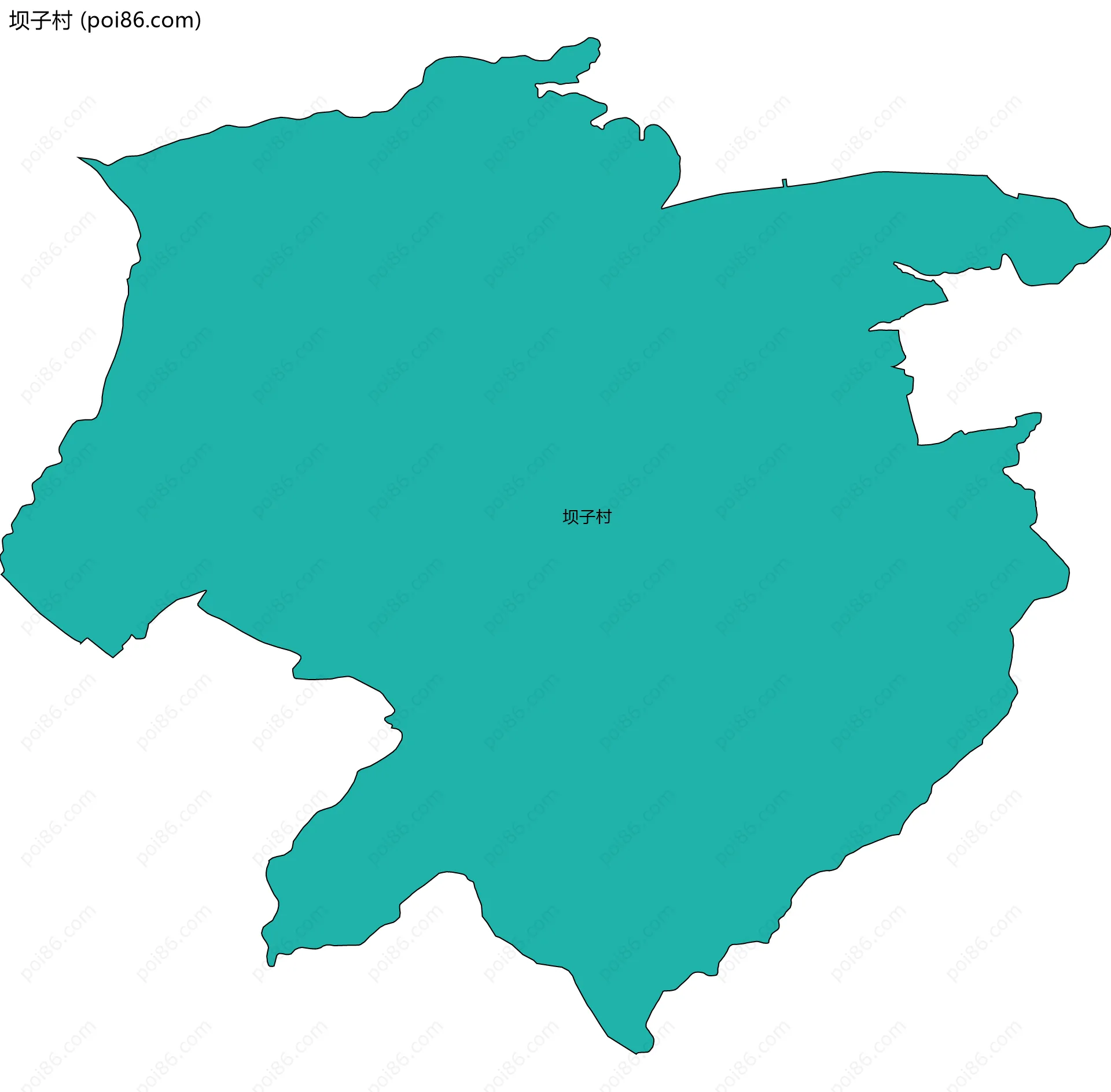坝子村边界地图