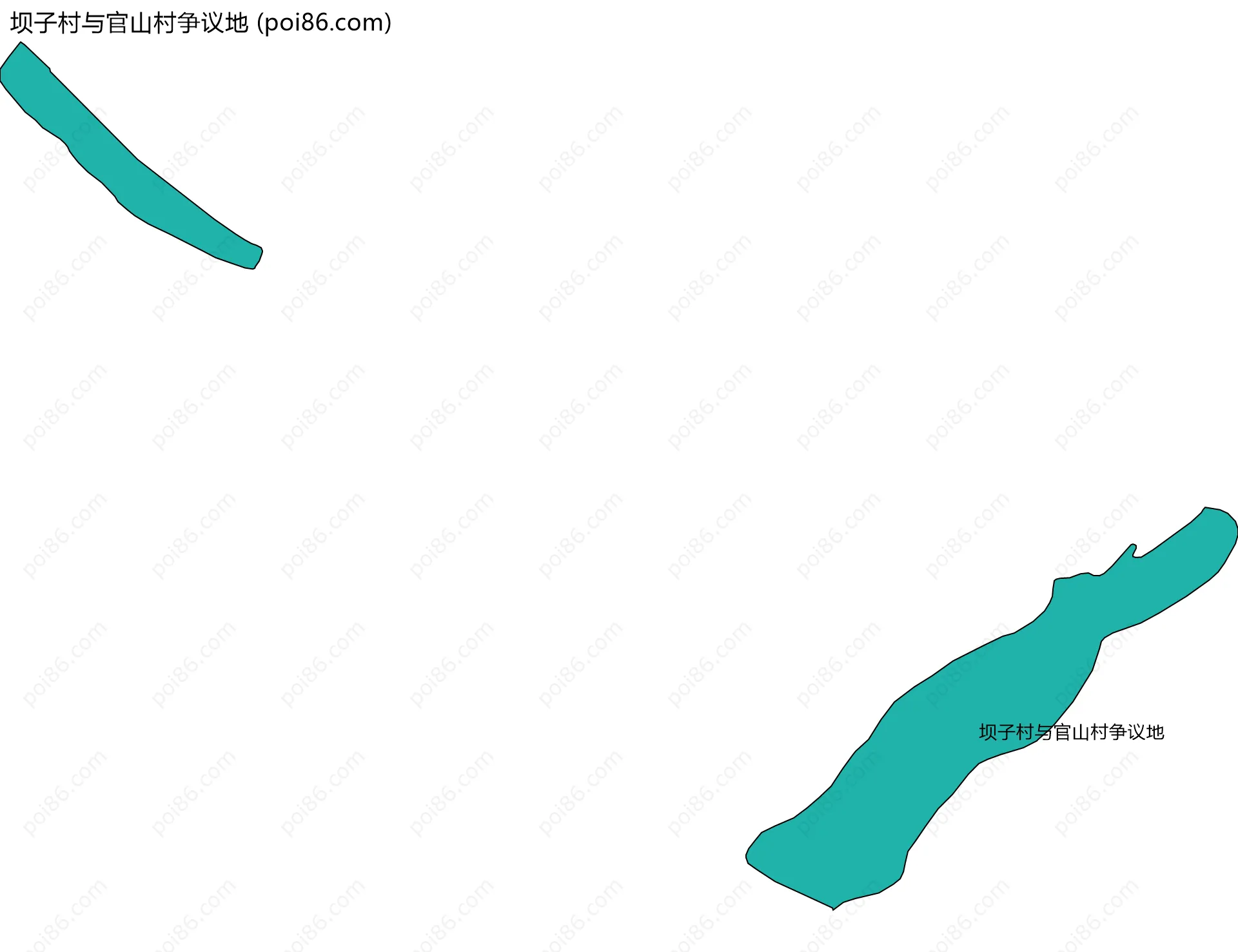 坝子村与官山村争议地边界地图