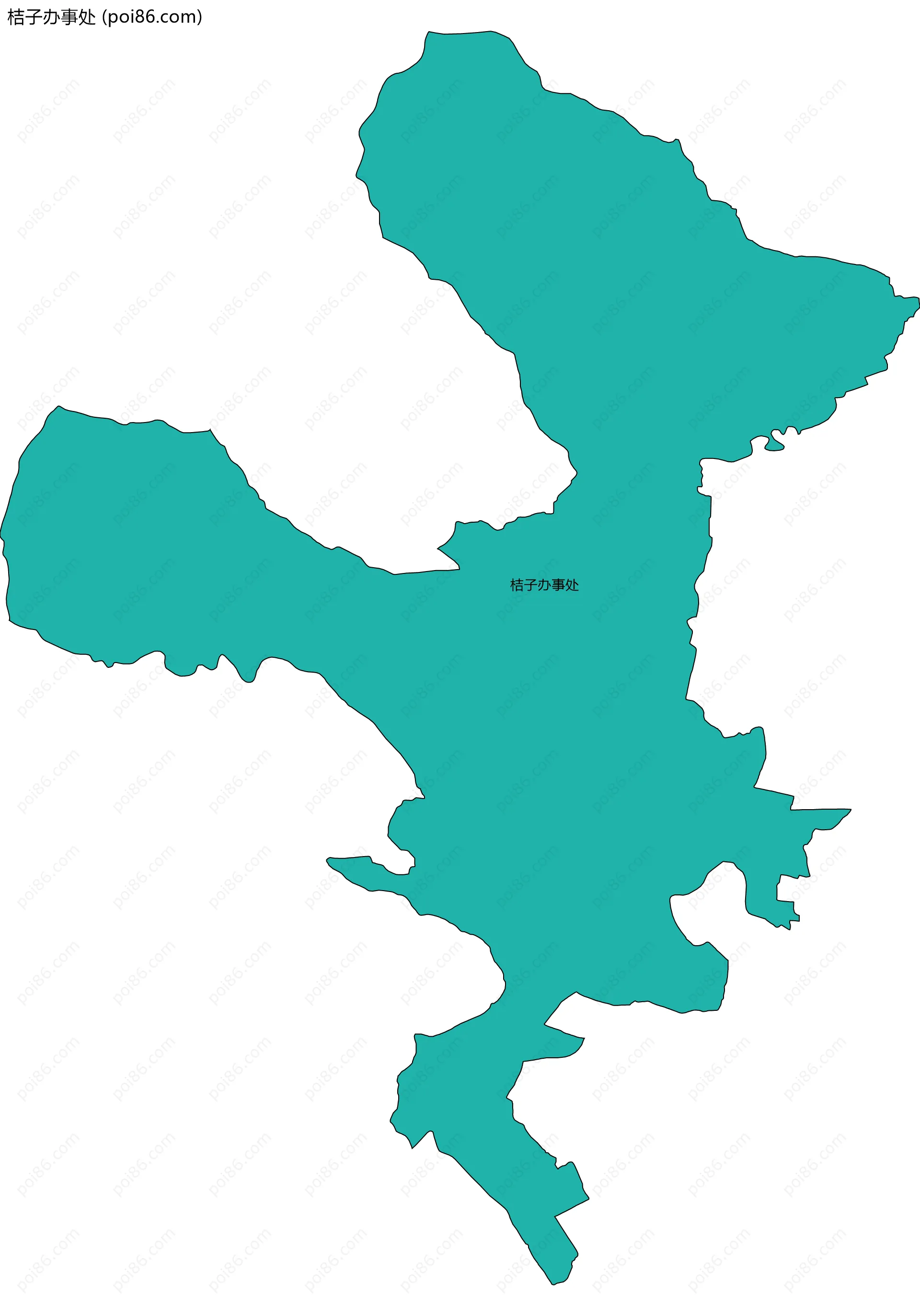 桔子办事处边界地图
