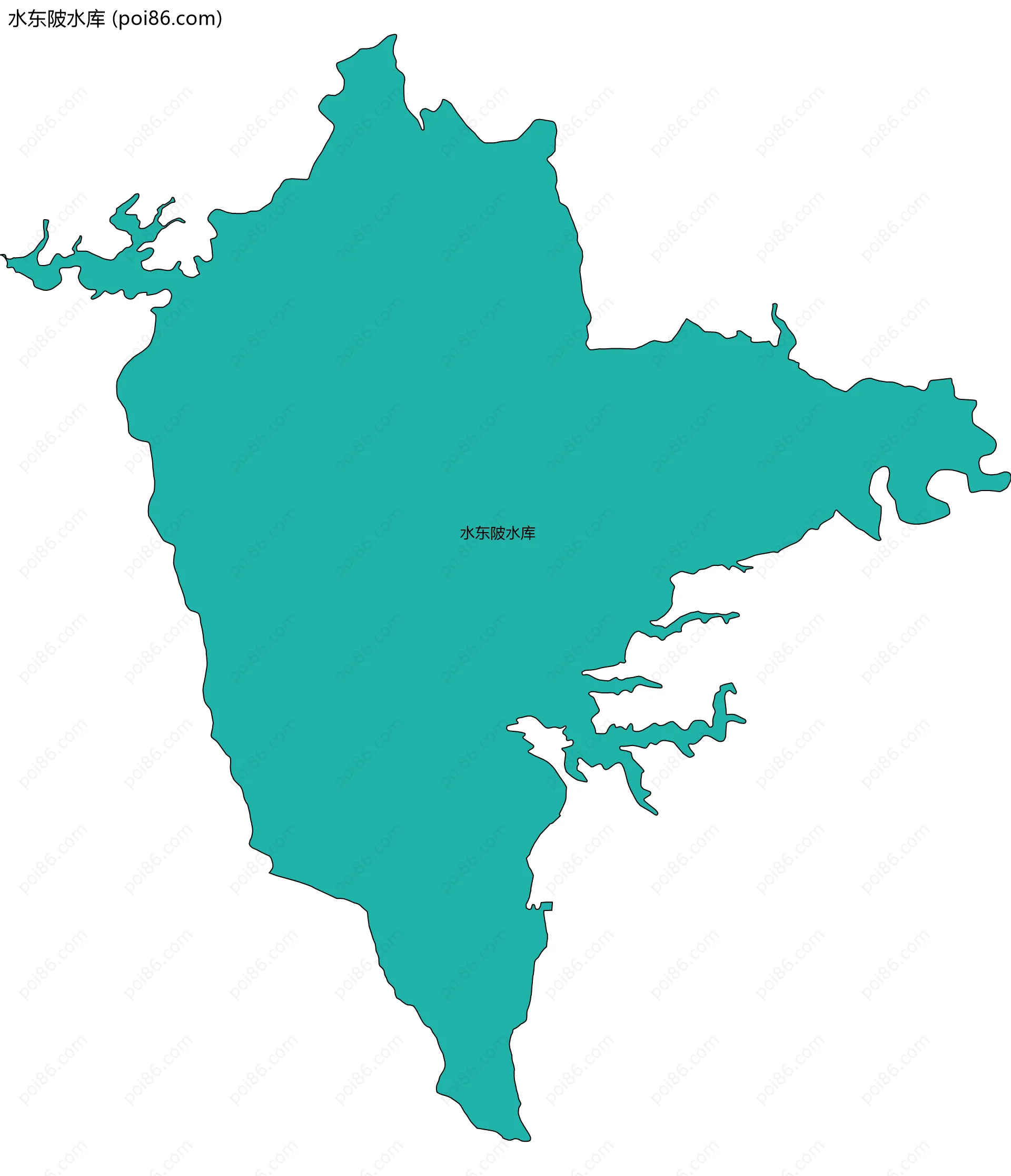 水东陂水库边界地图