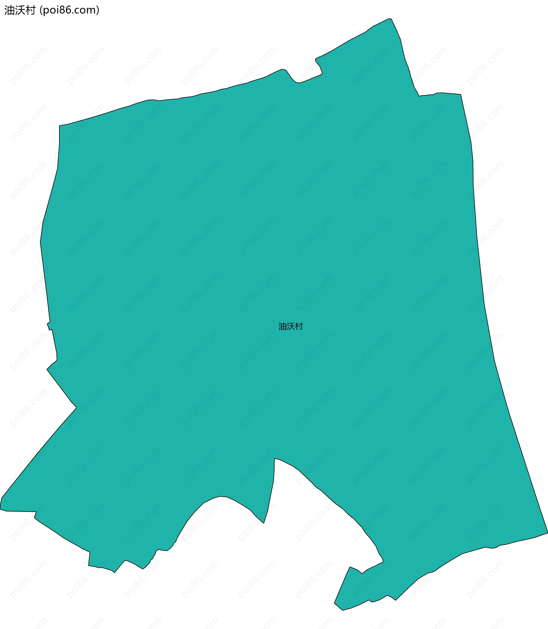 油沃村边界地图