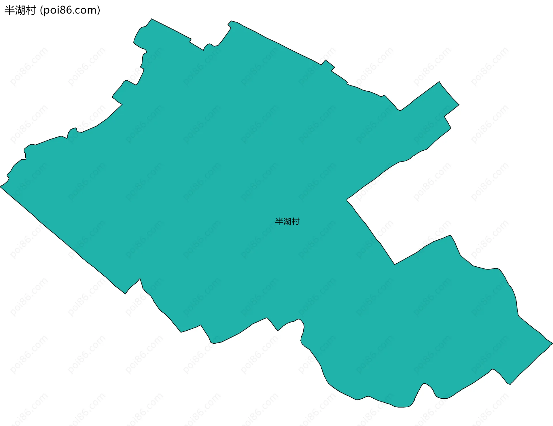 半湖村边界地图