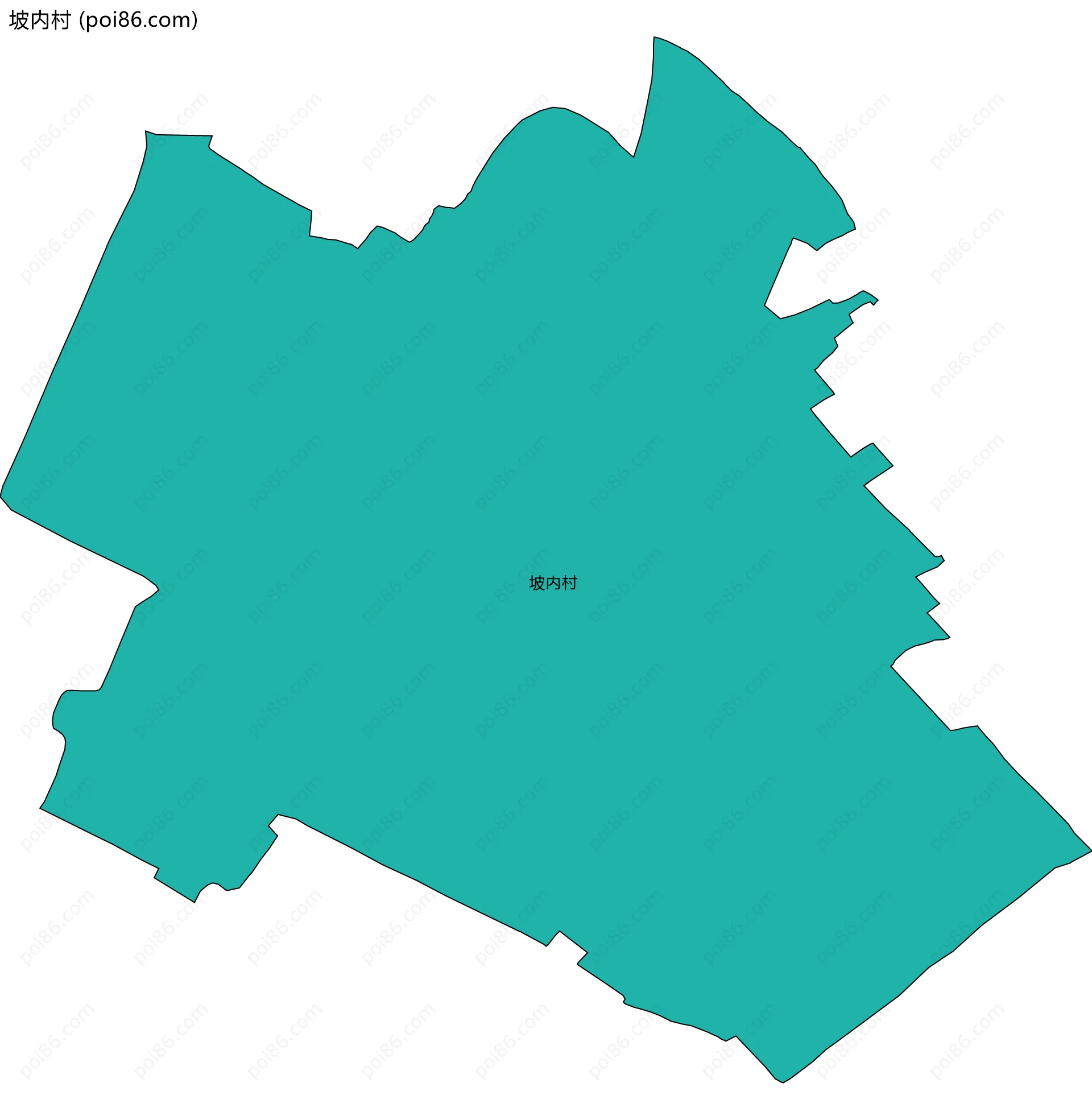 坡内村边界地图