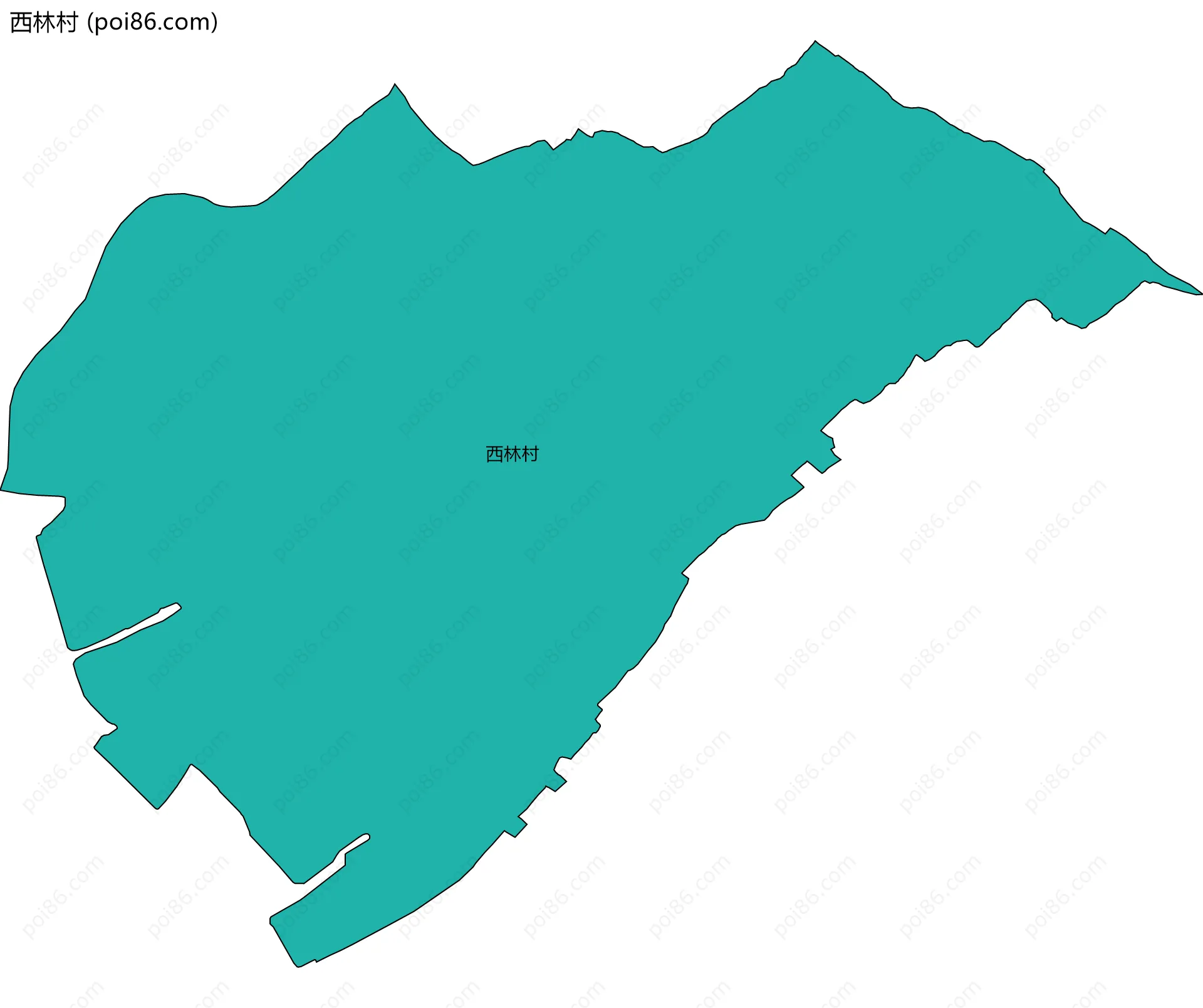 西林村边界地图