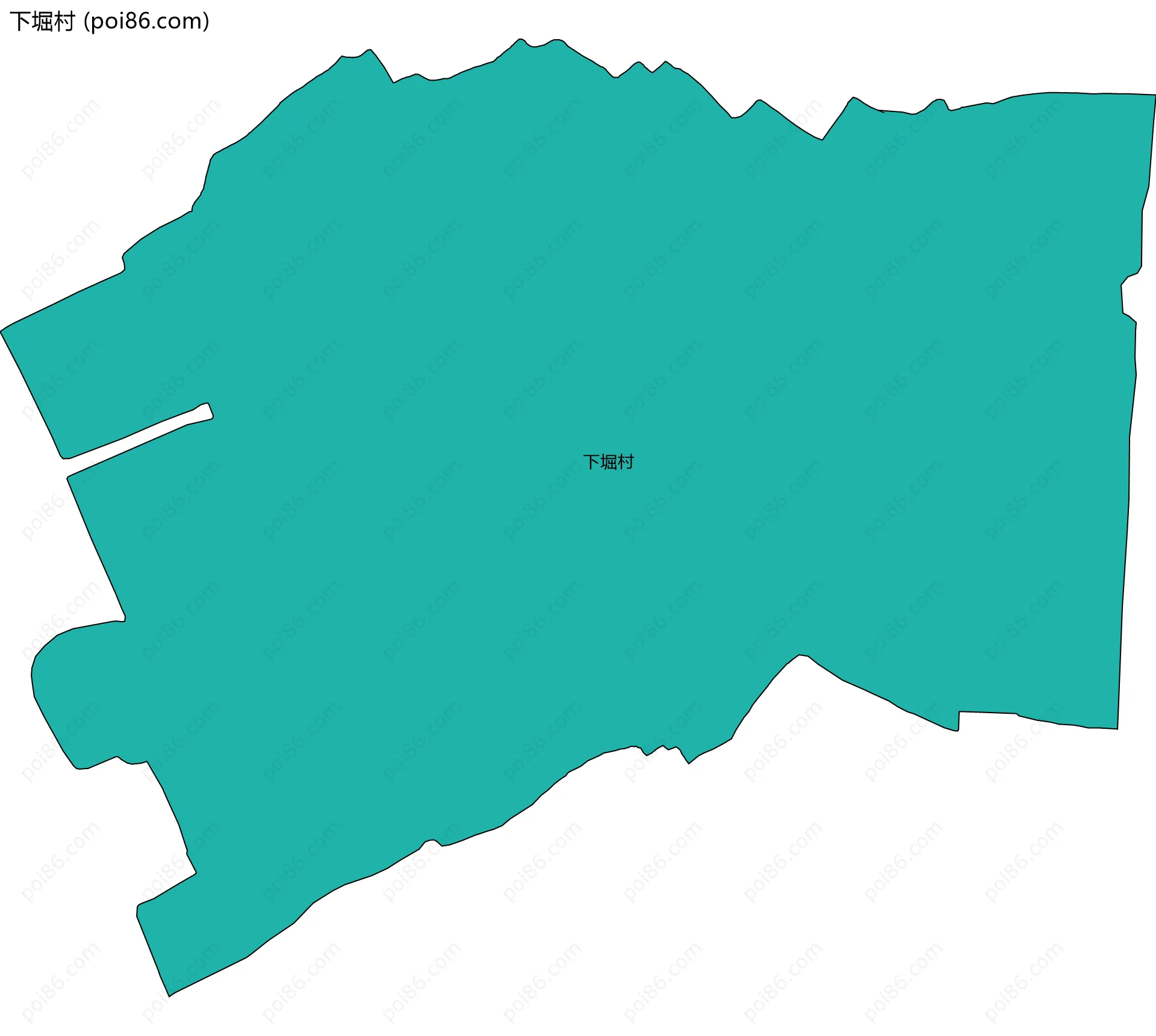 下堀村边界地图