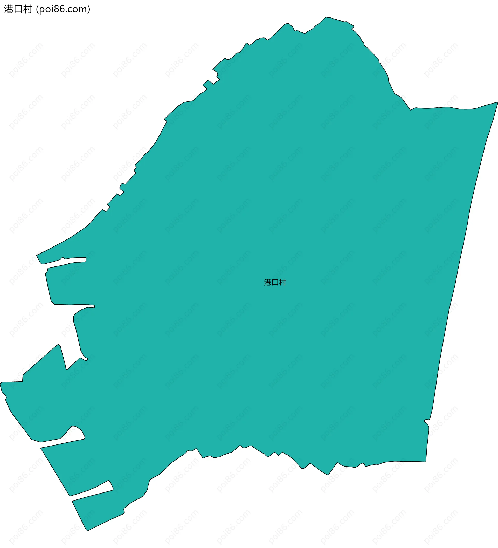 港口村边界地图
